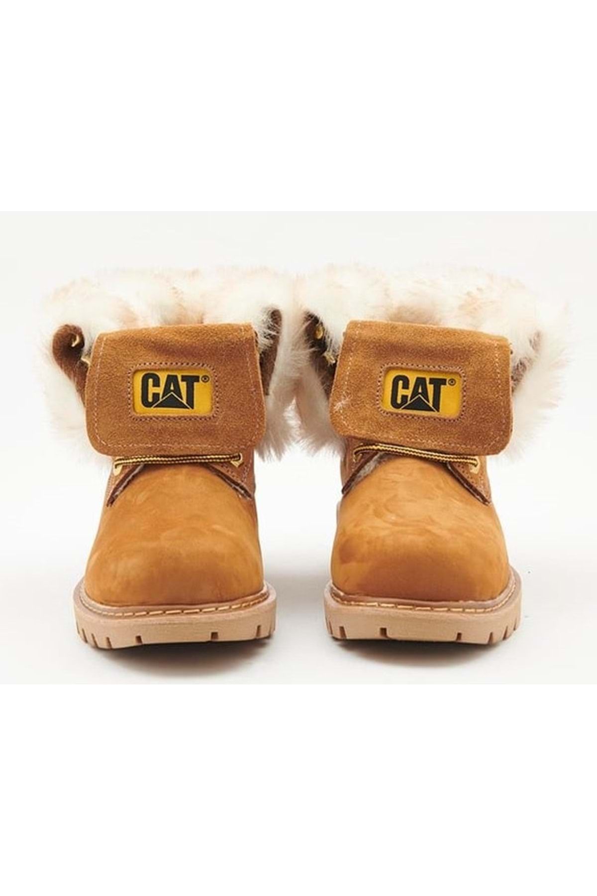Caterpillar-Cat 015Z 101184   - Utah Fur Shearling Cinnamon Colored Leather Women's Boots 6