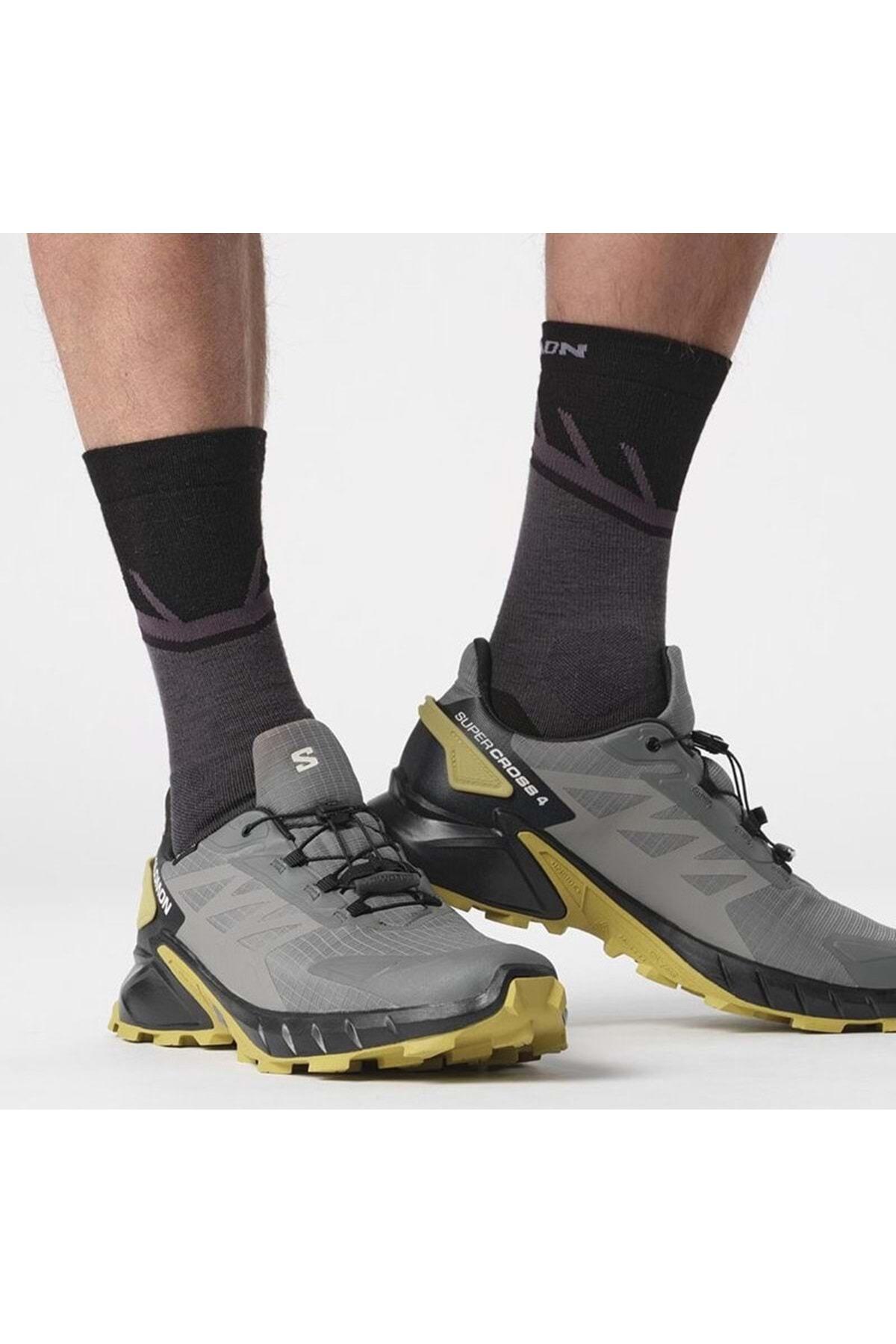 کفش ورزشی مردانه مخصوص فضای باز Supercross 4 GTX Gore-Tex® L47317200، خاکستری سالومون کفش بیرونی Salomon
