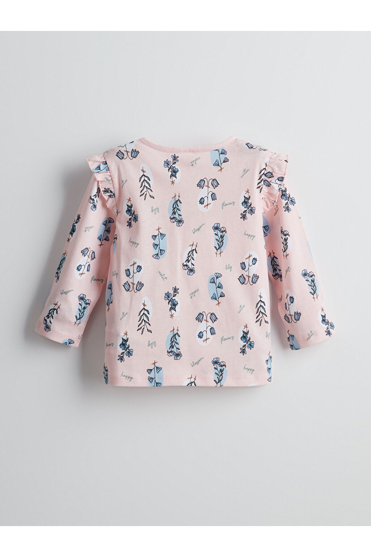 LC Waikiki GiyÇık Store Pembe Bisiklet Yaka Çiçekli Kız Bebek Pijama Takımı fotoğrafı 3 (önizleme)