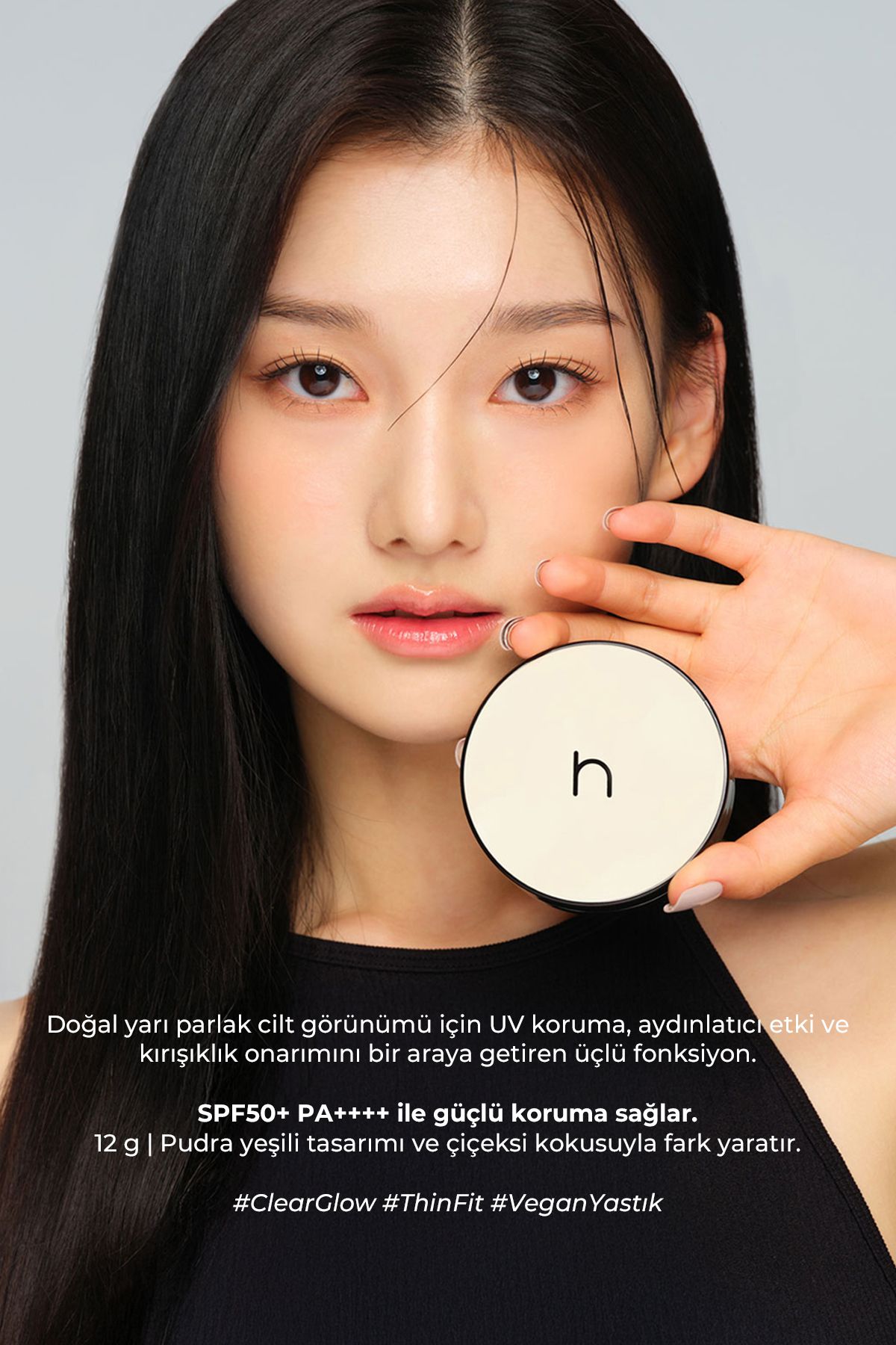 HAMEL Zero Fit Cushion Vegan Radiance Effect UV Protected Moisturizing Korean Foundation Spf50 Pa 12gr