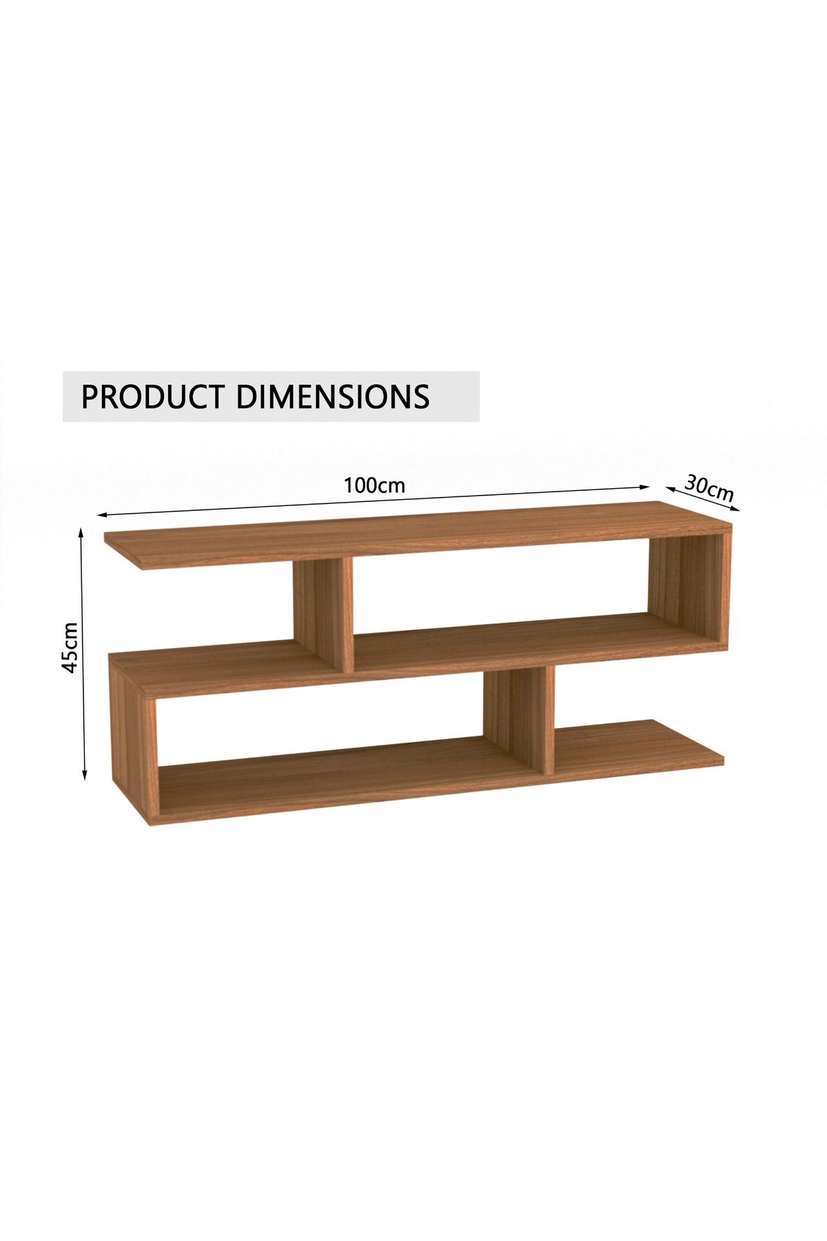 Mahmayi-Modern TV Stand and Coffee Table with 2 Tier Storage Shelf, Stand for Home-NATURAL DIJON WALNUT 4