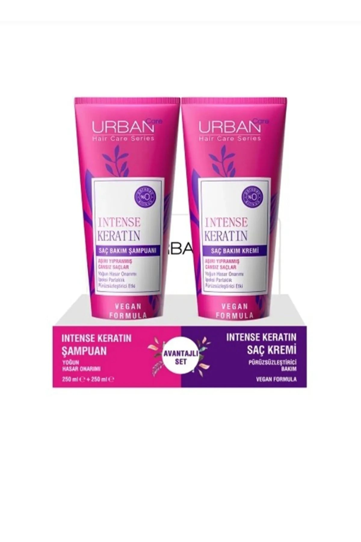 Urban Care Intense Keratin Aşırı Yıpranmış Saçlara Özel Bakım Kremi 250 ml×2