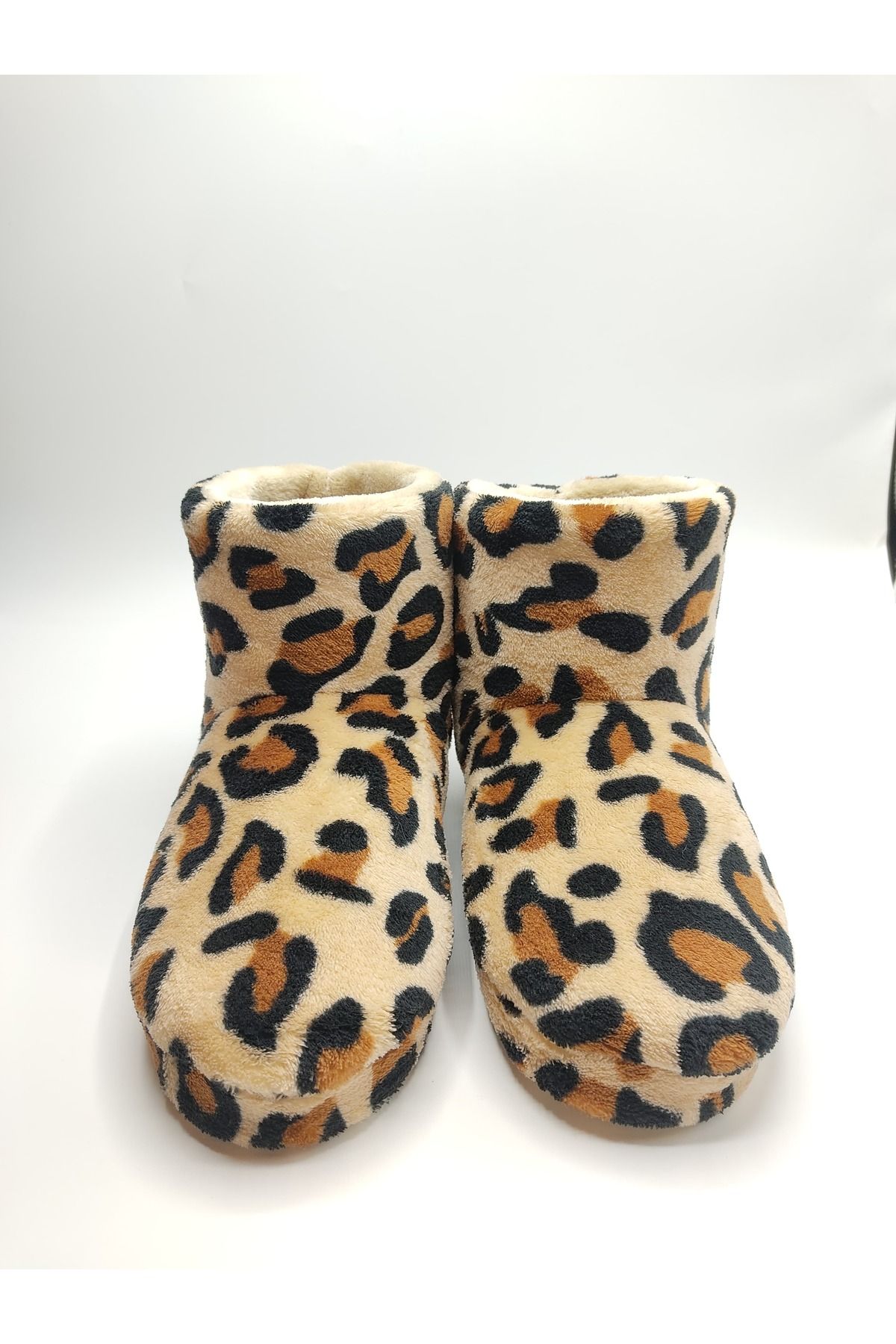 fluffy Țesătură Moale Ultrasoft Imprimată Leopard - Pantof Termic Gros Femeie - 38–39