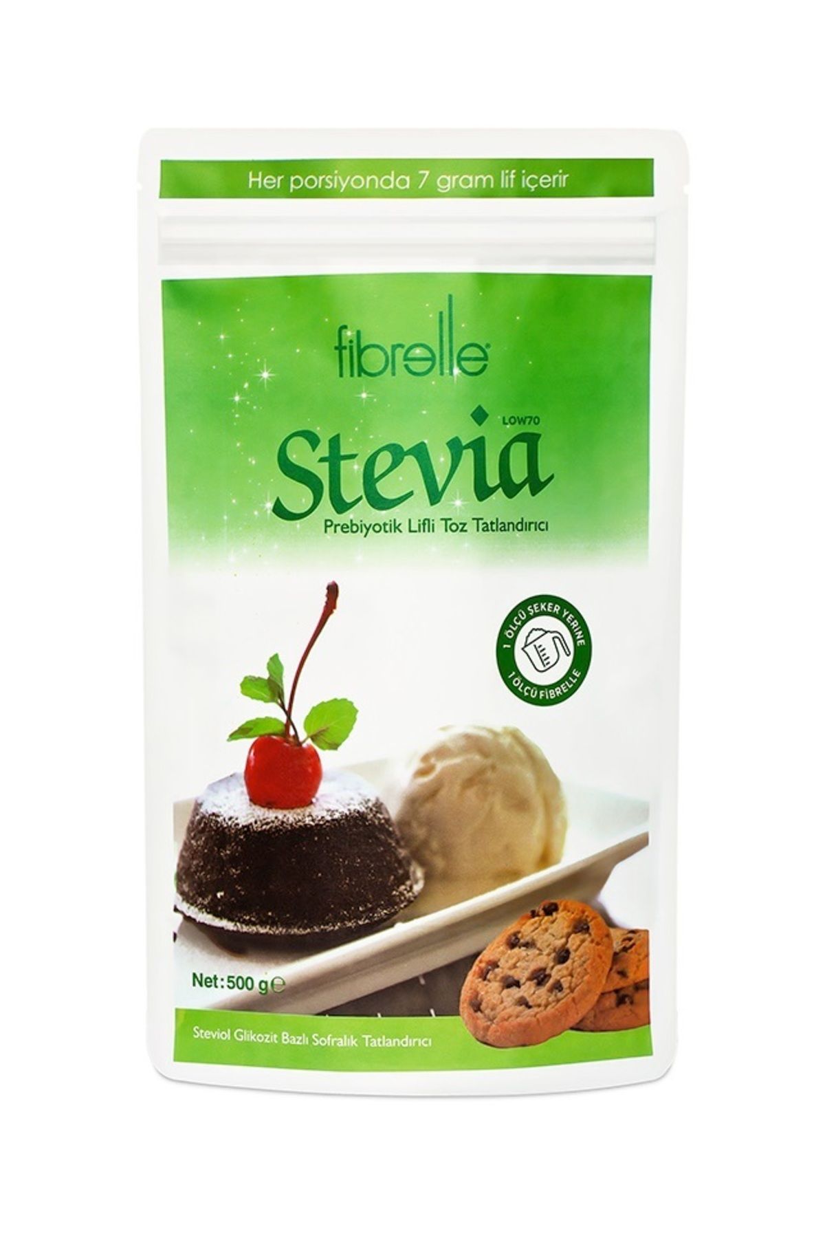 Fibrelle Prebiyotik Lif Li Stevia Lı Tatlandırıcı Low70 500 gr 1 Adet