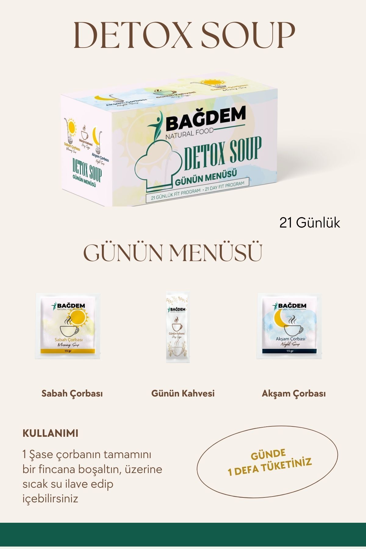 BAĞDEM 21 Günlük Detoks Çorba