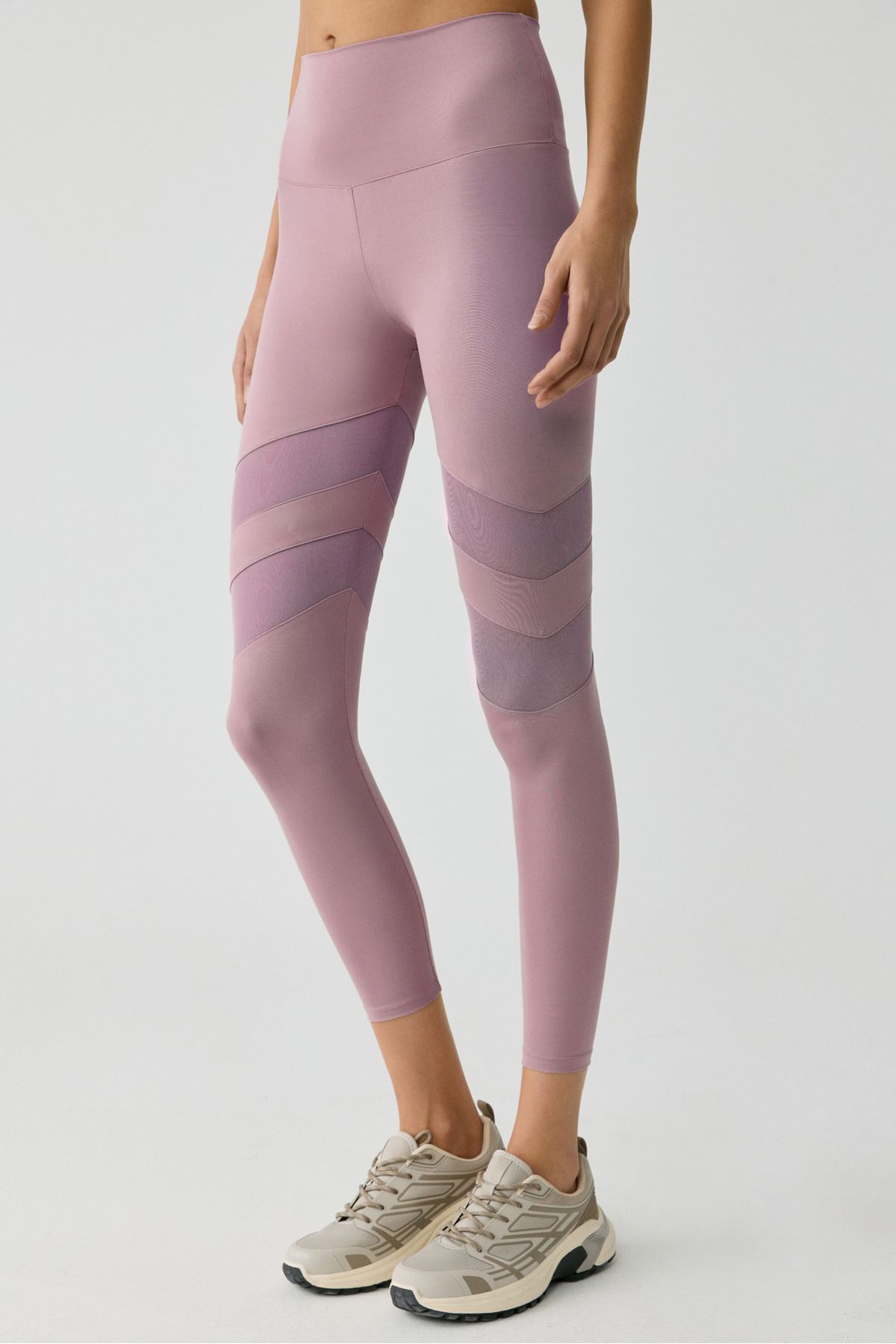 Urban Beat Larina Damskie Legginsy Tiulowe Z Detalami Na Całej Długości W Kolorze Dusty Rose Kobieta - L