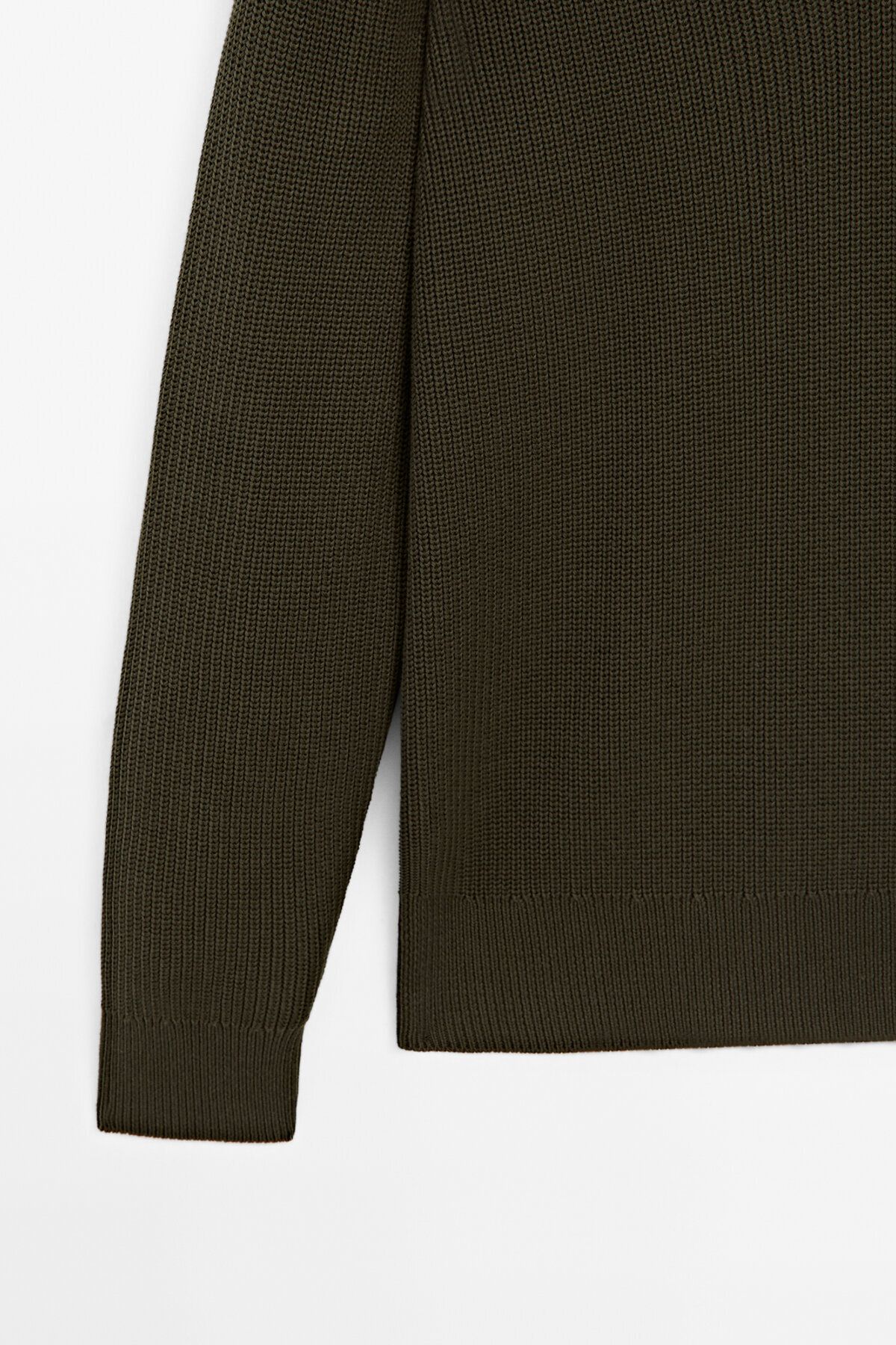 ژاکت جلو باز سبز مردانه 100 ٪ لباس بافتنی فتی Massimo Dutti