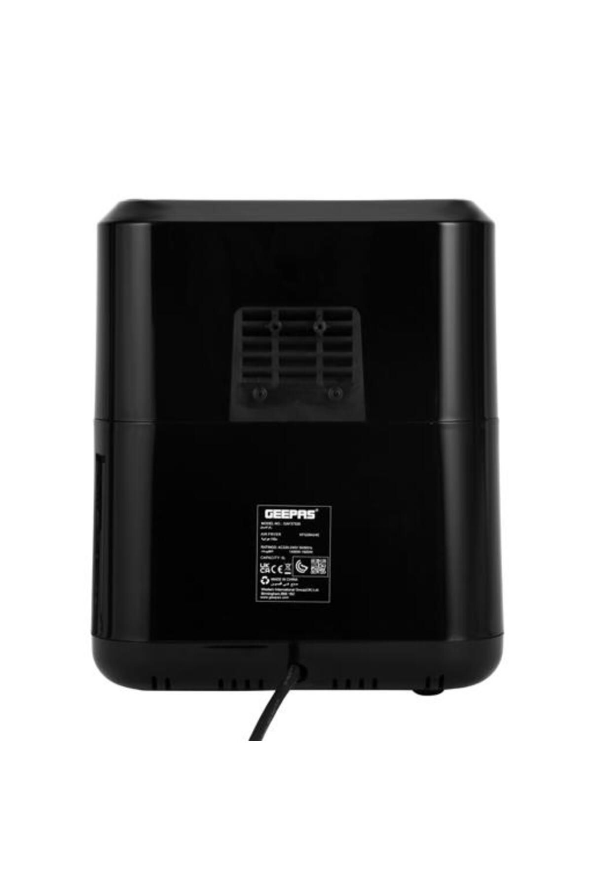Geepas-Air Fryer- 1600W, 5 L Capacity with a Rack| Equipped with VORTX Air Frying Technology 3