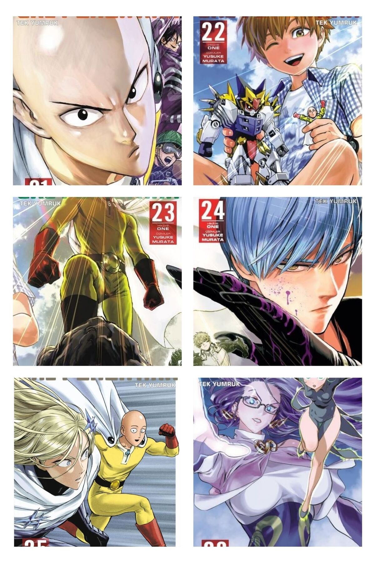 Akıl Çelen Kitaplar One-Punch Man 21-22-23-24-25-26. Ciltler Manga