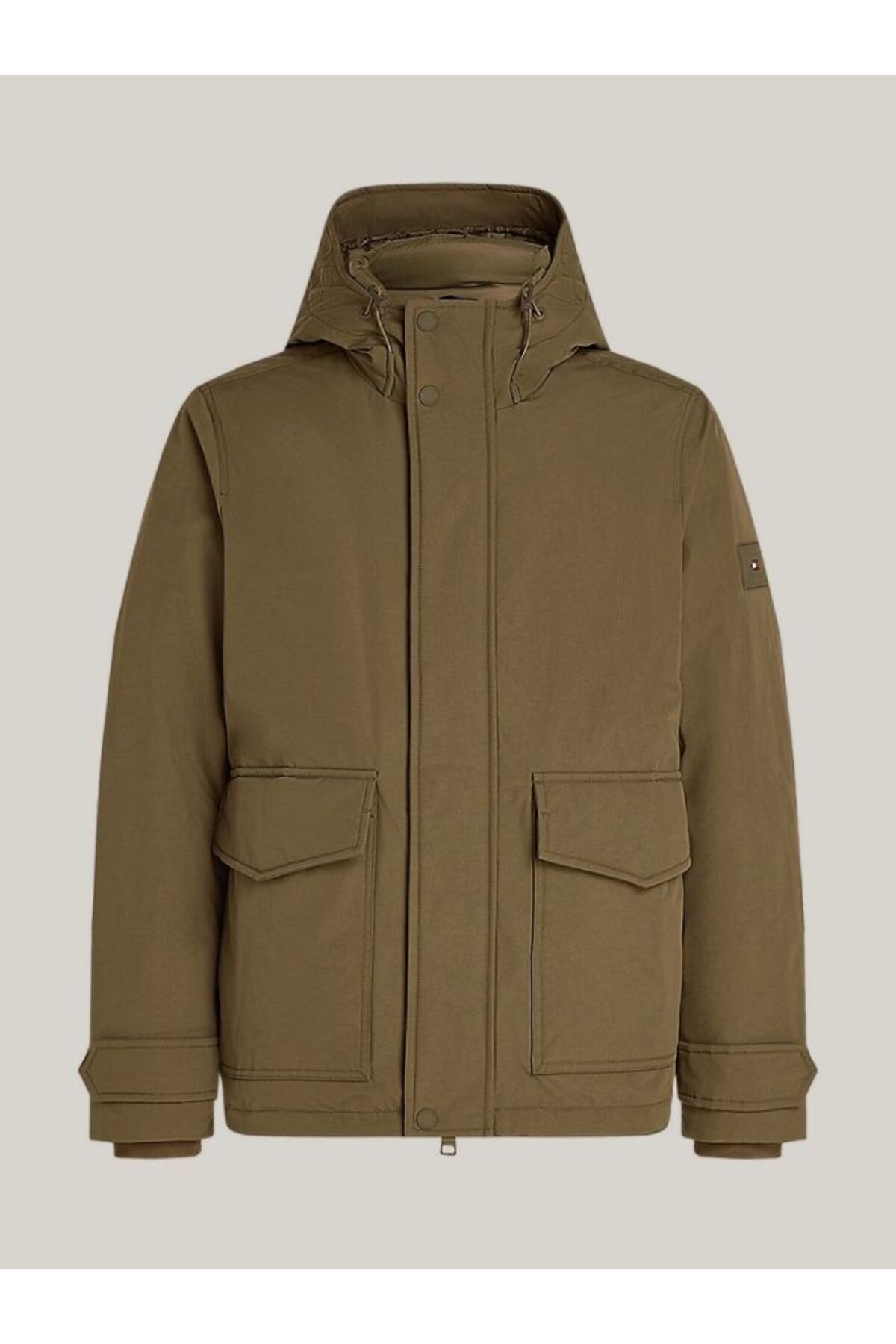 Tommy Hilfiger-Pánsky kabát do vrecka Rockie s kapucňou – khaki 5