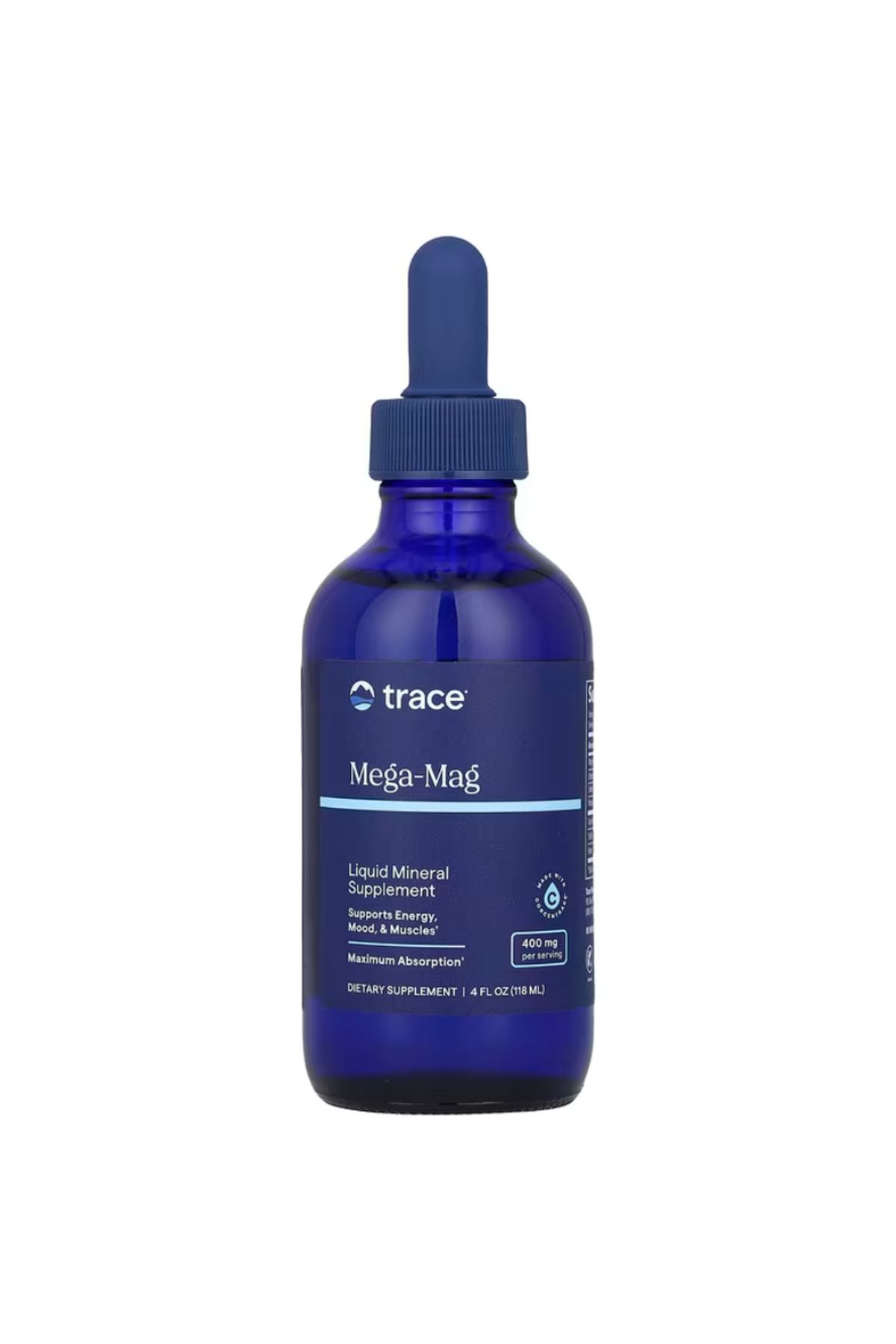 Trace Minerals Mega-Mag, 400 Mg, 4 Fl Oz (118 Ml) vr54