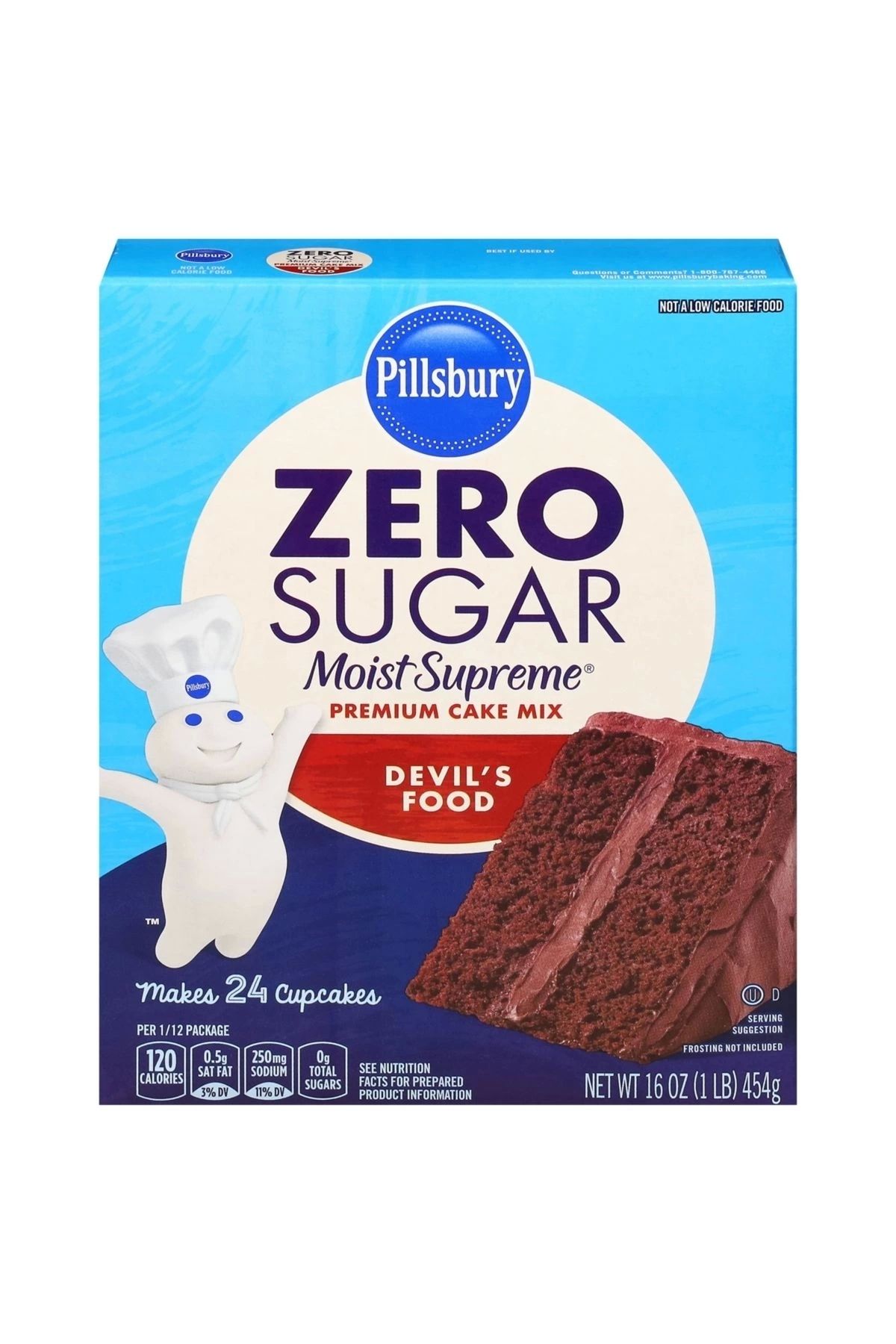 Pillsbury Zero Sugar Moist Supreme Premıum Cake Mıx Devıl's Food 454 gr