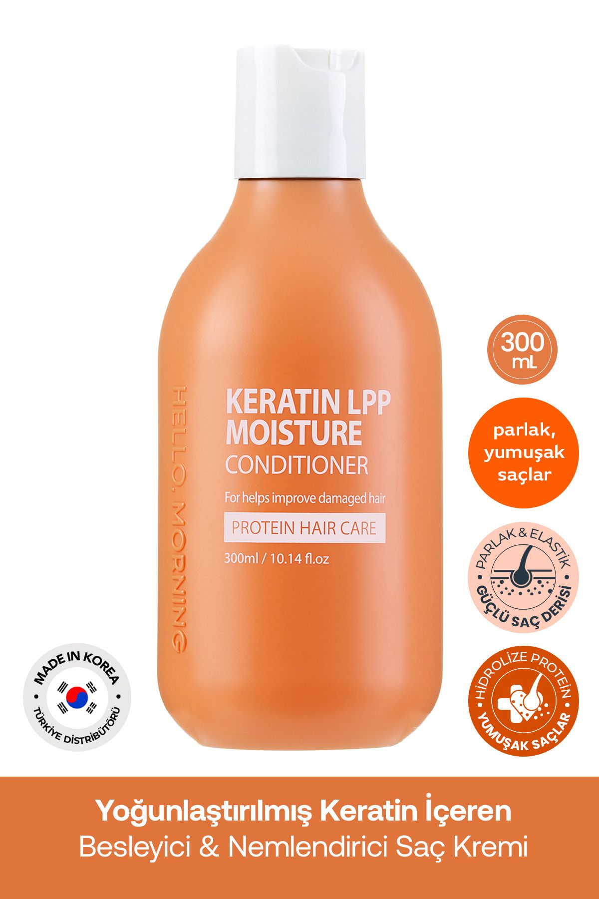 HelloMorning Keratin İçeren Besleyici Nemlendirici Protein Saç Kremi HELLOMORNING LPP KERATIN Conditioner 300 ml