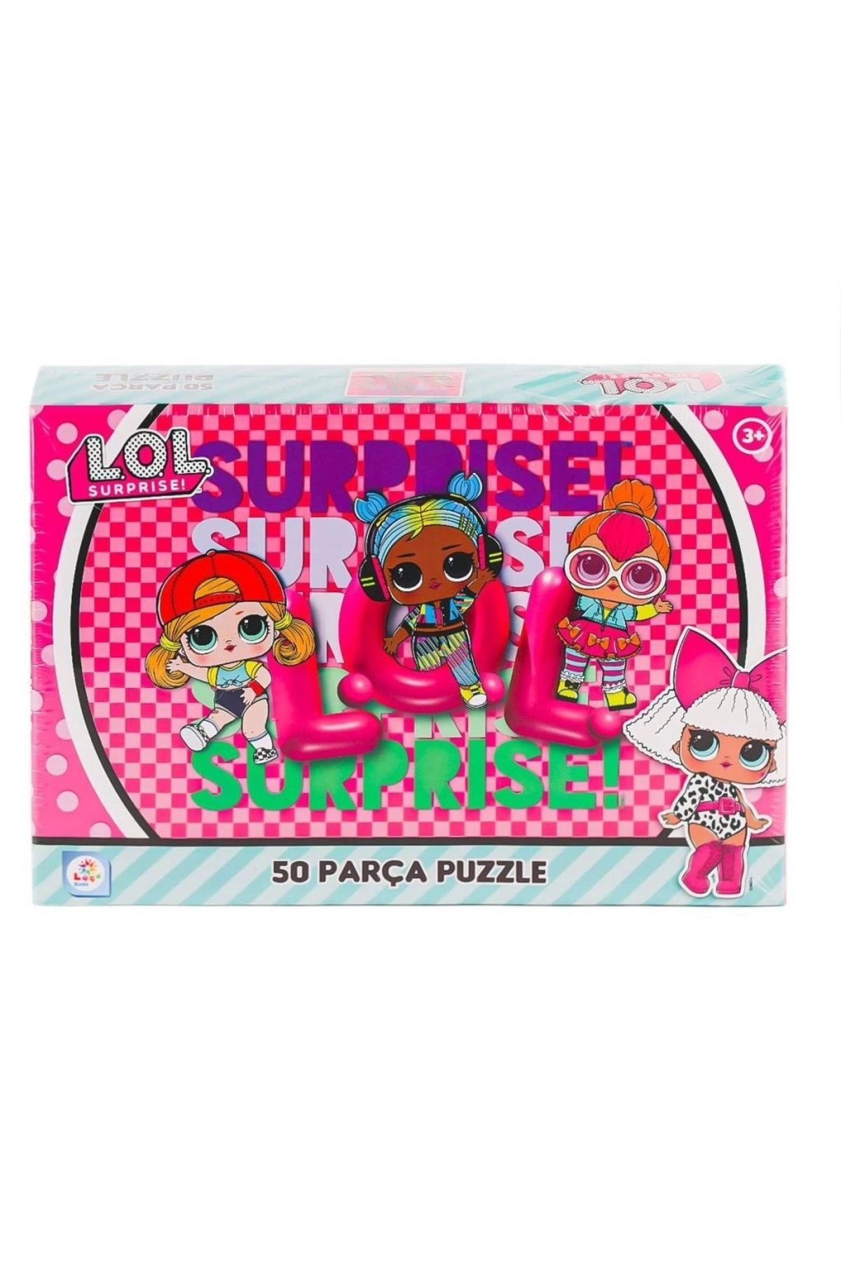 Basic Fun Çocuk LOL0054 Lol 50 Parça Puzzle -Laço