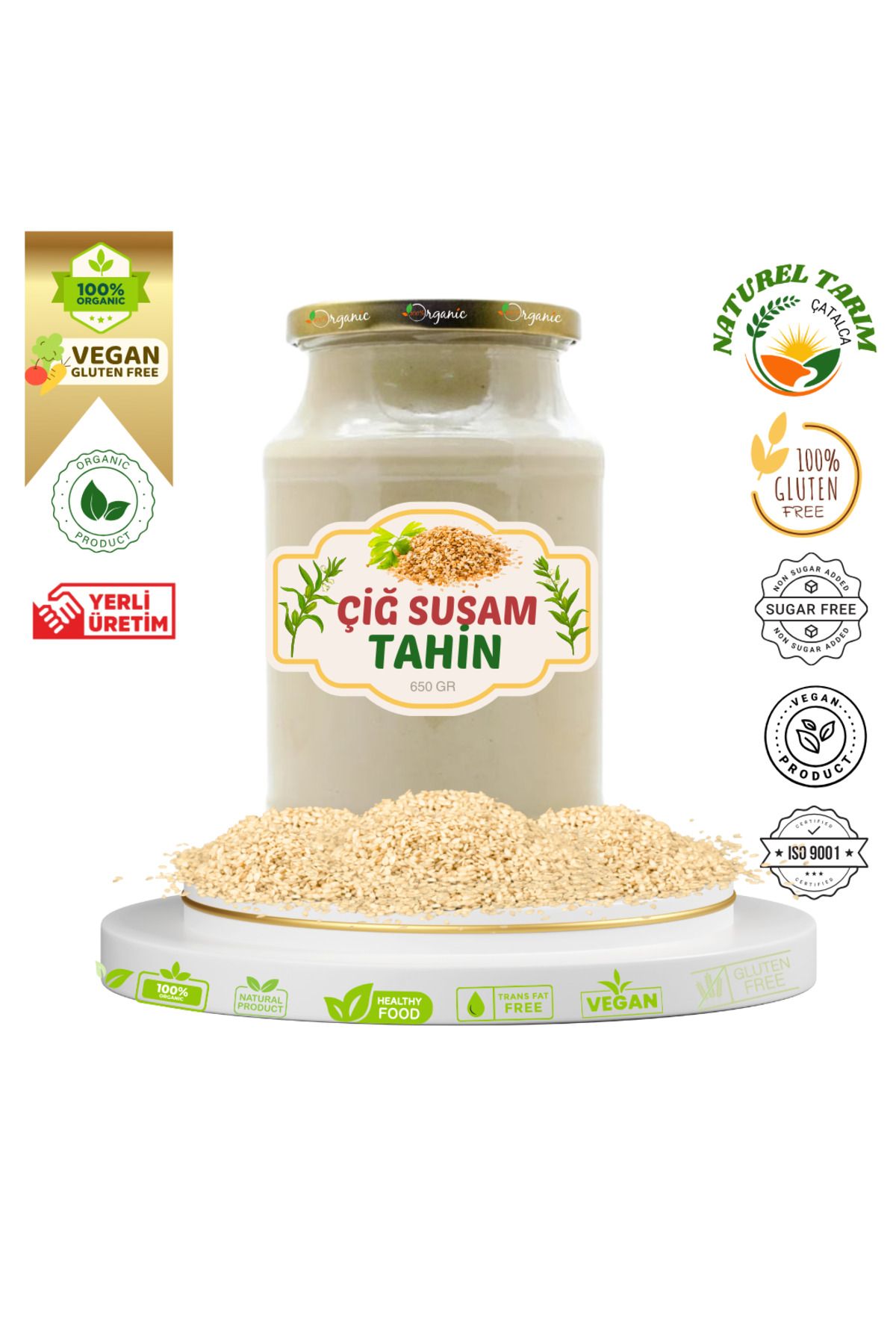 NATUREL ORGANİK ÇİĞ SUSAM TAHİNİ