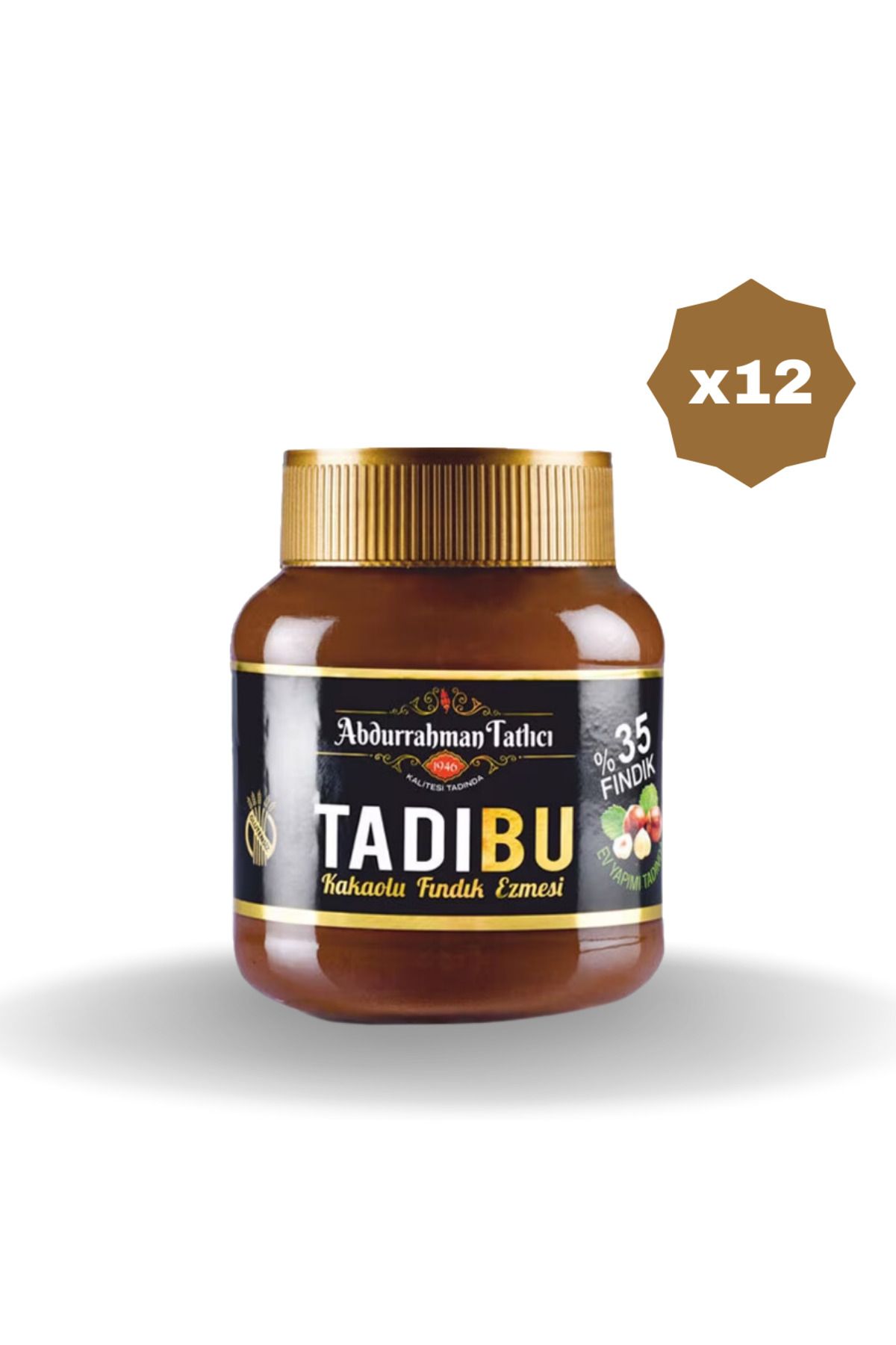 Abdurrahman Tatlıcı TADIBU FINDIK EZMESİ KAKAOLU 330 GR - (12 ADET)