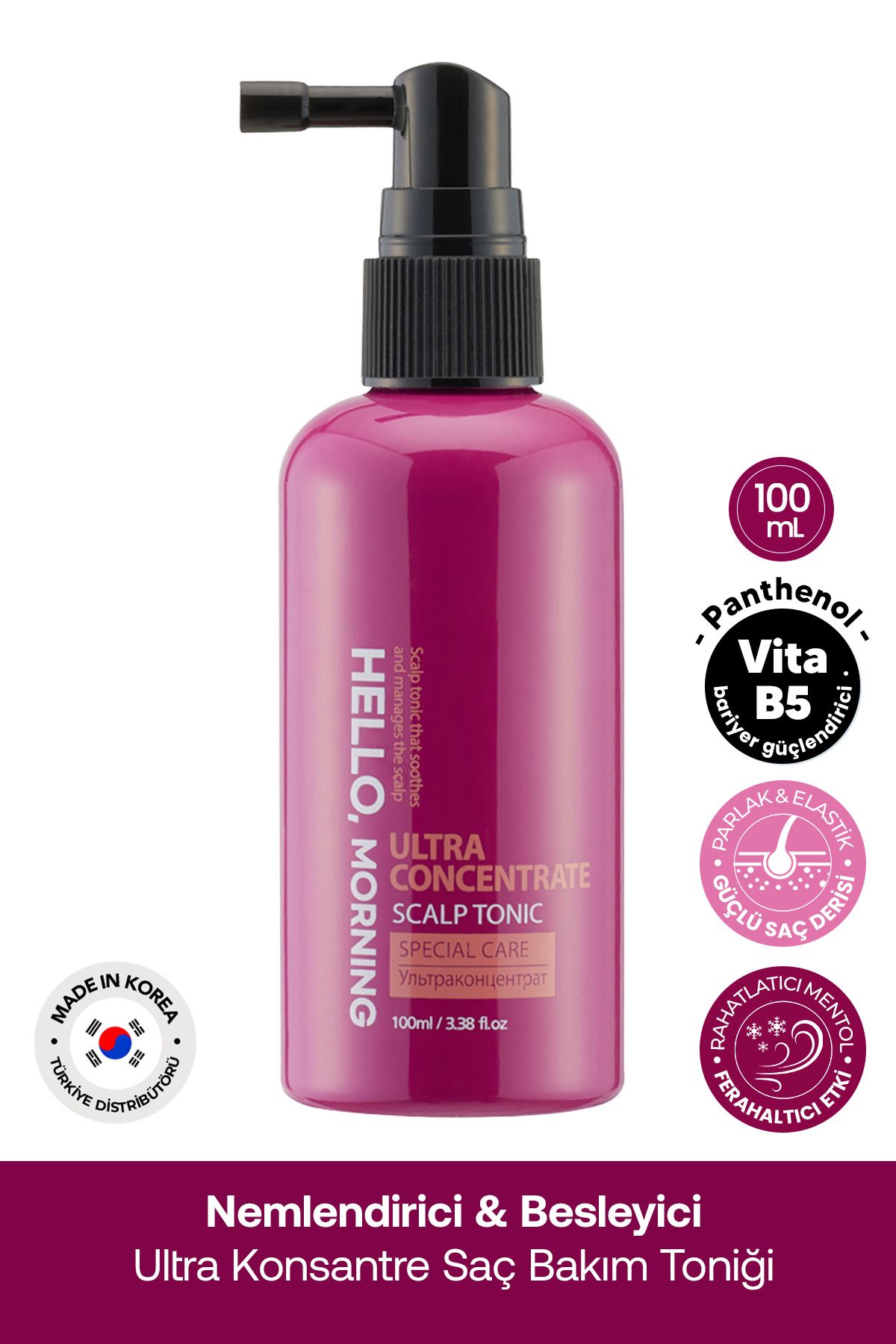 HelloMorning Peptit ve EGF İçeren, Besleyici Ultra Konsantre Saç Bakım Toniği HELLOMORNING Scalp Tonic 100 ml