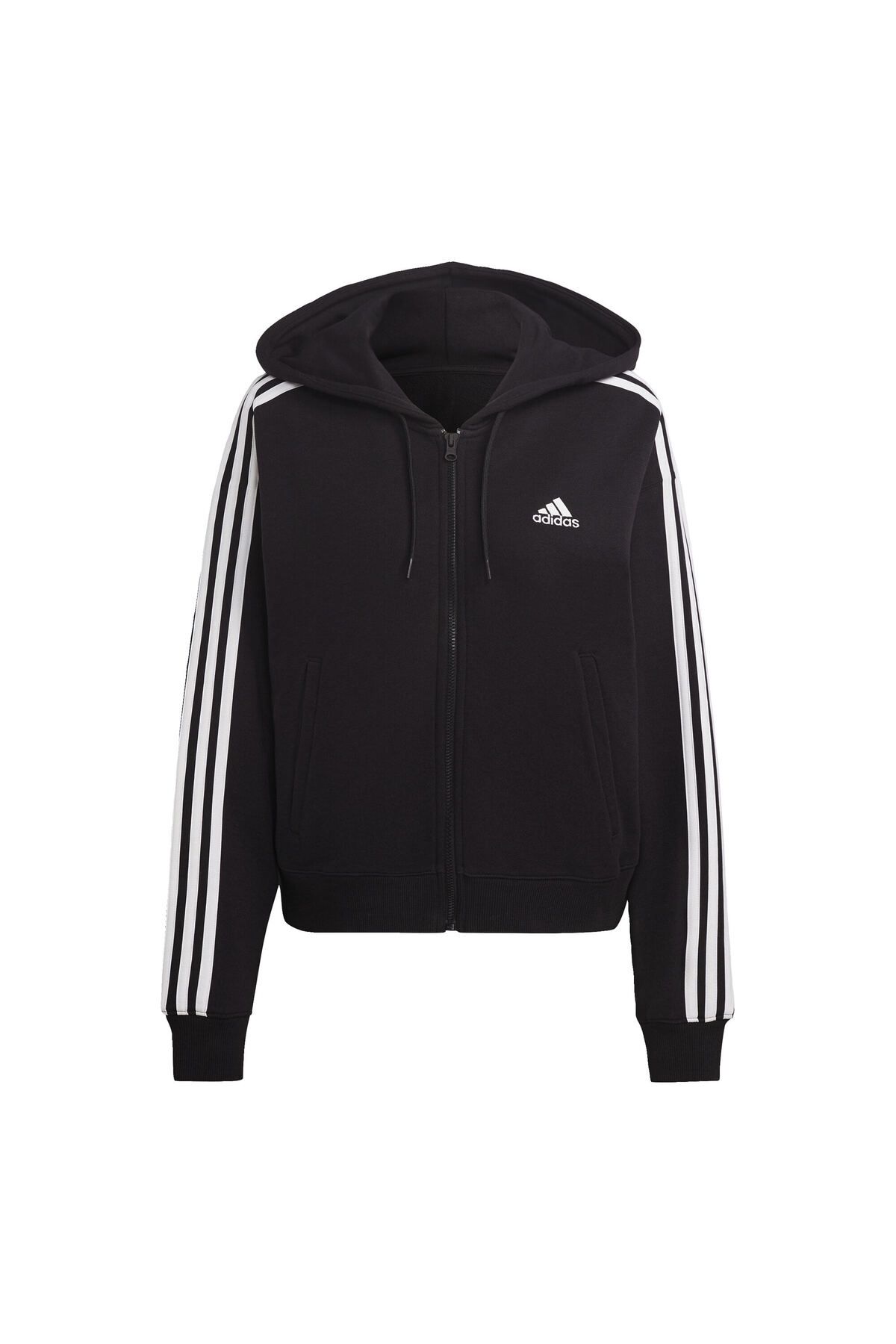 adidas-Essentials 3-Stripe French Terry Bomber - Hoodie, Full-Zip Top 4