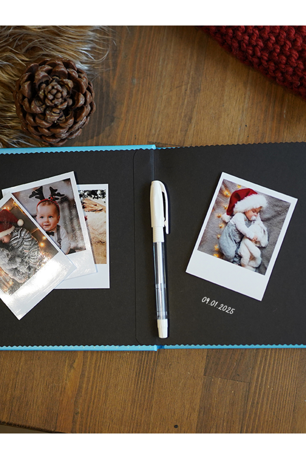 hediyelik Baskılar BEBEK ANI ALBÜMÜ 24 ADET POLO KART  FOTOĞRAF BASKILI BEYAZ JEL KALEM HEDİYELİ fotoğrafı 2 (önizleme)