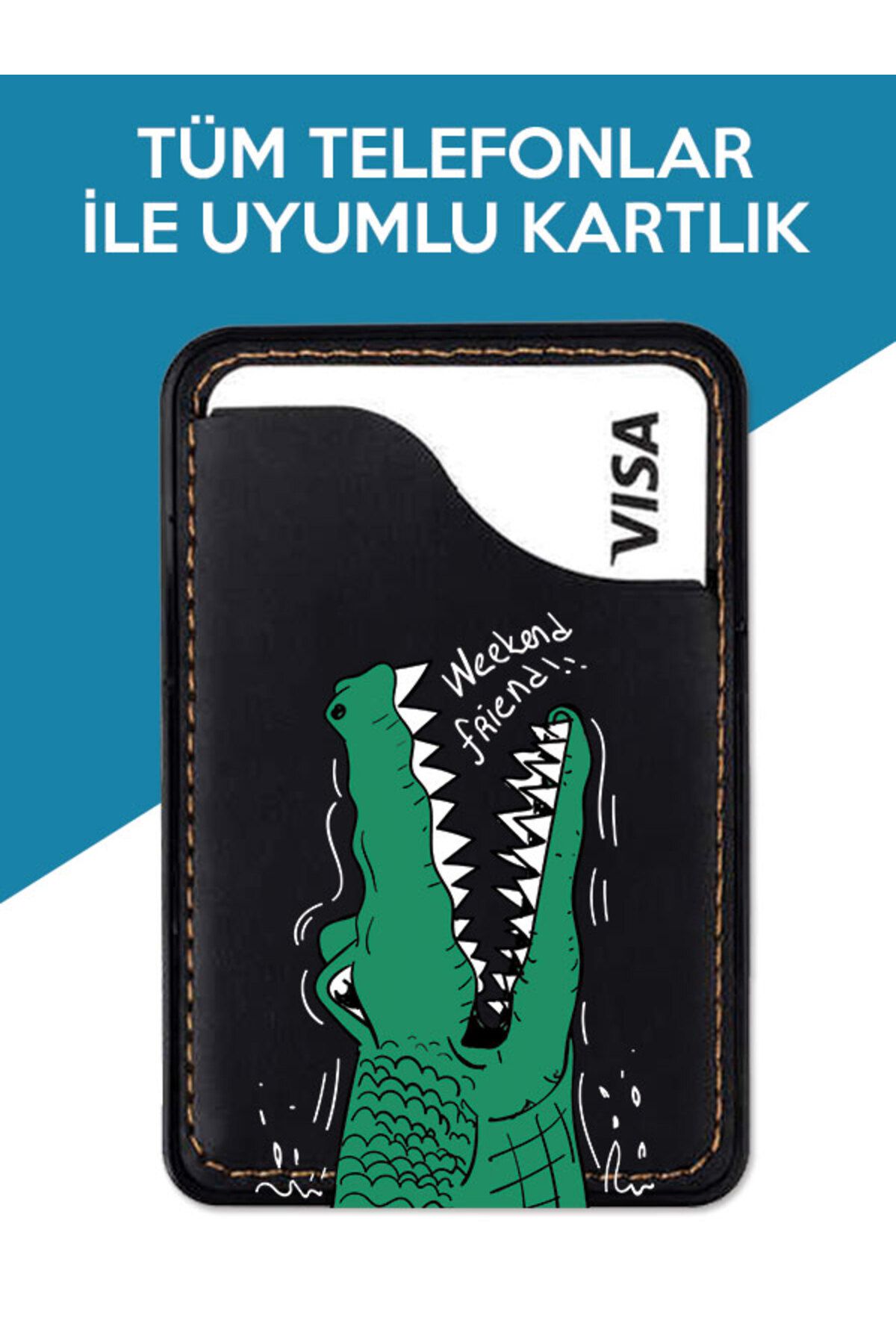 OPPO A73 A38 A55 A16 AX7 A15S A12 Uyumlu Crocodile Desenli Deri 3M Kartlık Kılıf