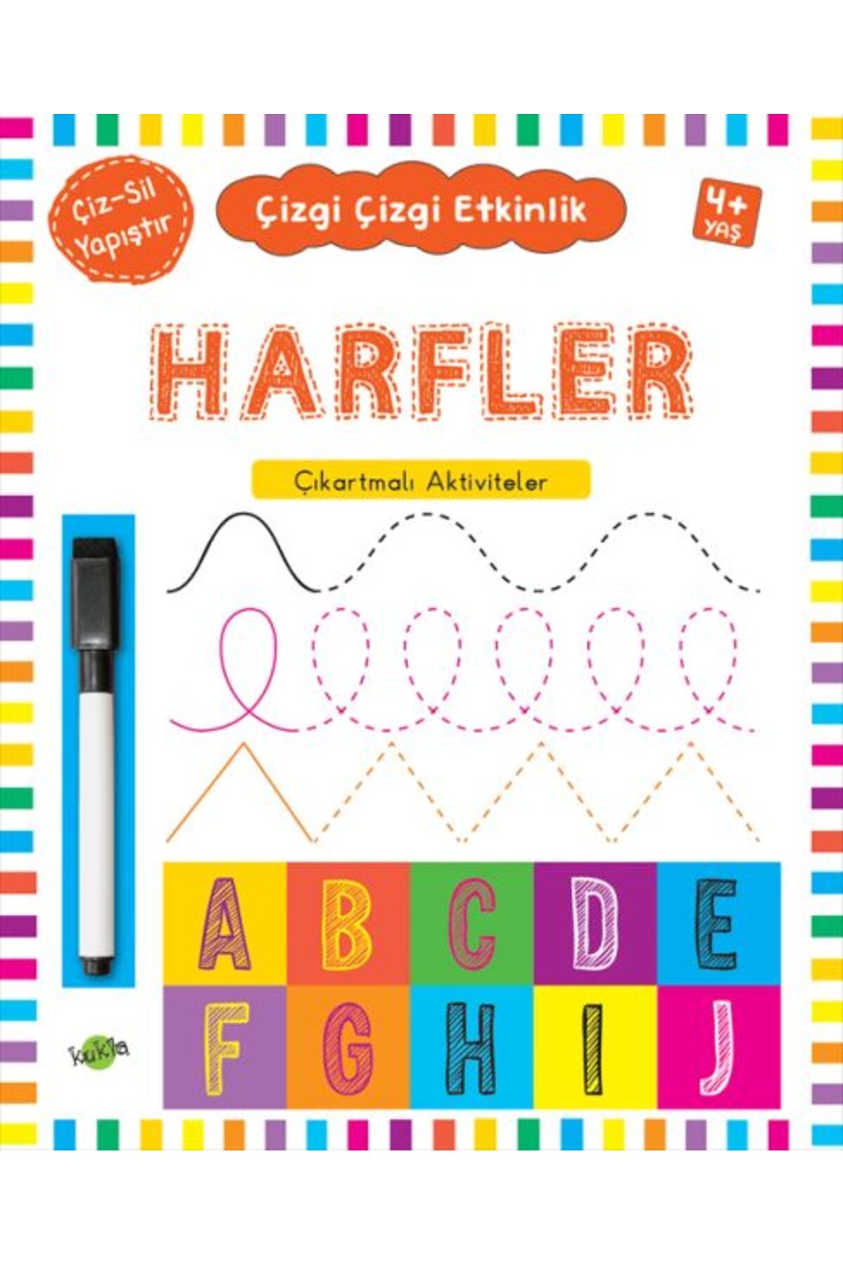 Kukla Yayınları Çizgi Çizgi Etkinlik Harfler 4 Yaş