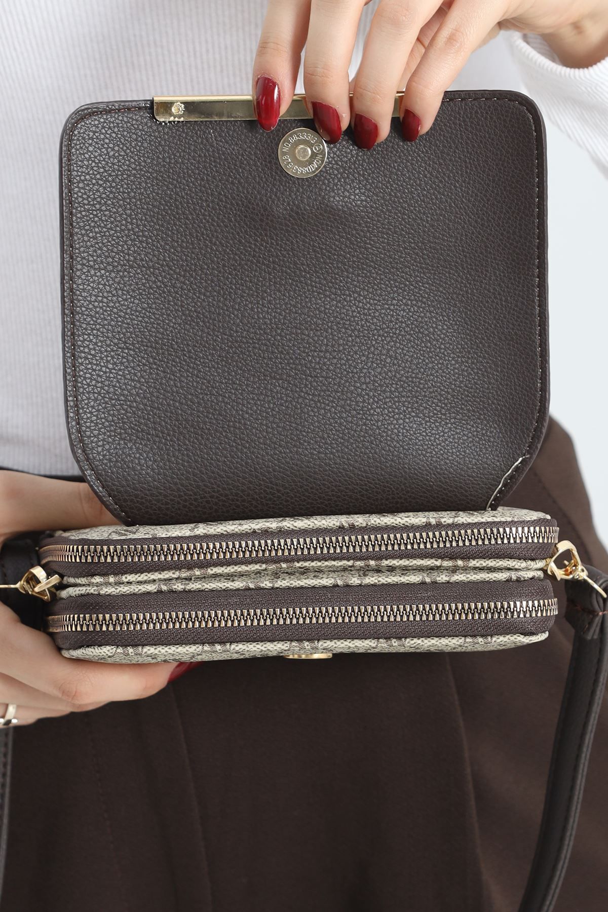 Moka Shopin-Armine Patterned Mokashopin Bag - Mink, 381.1853 3