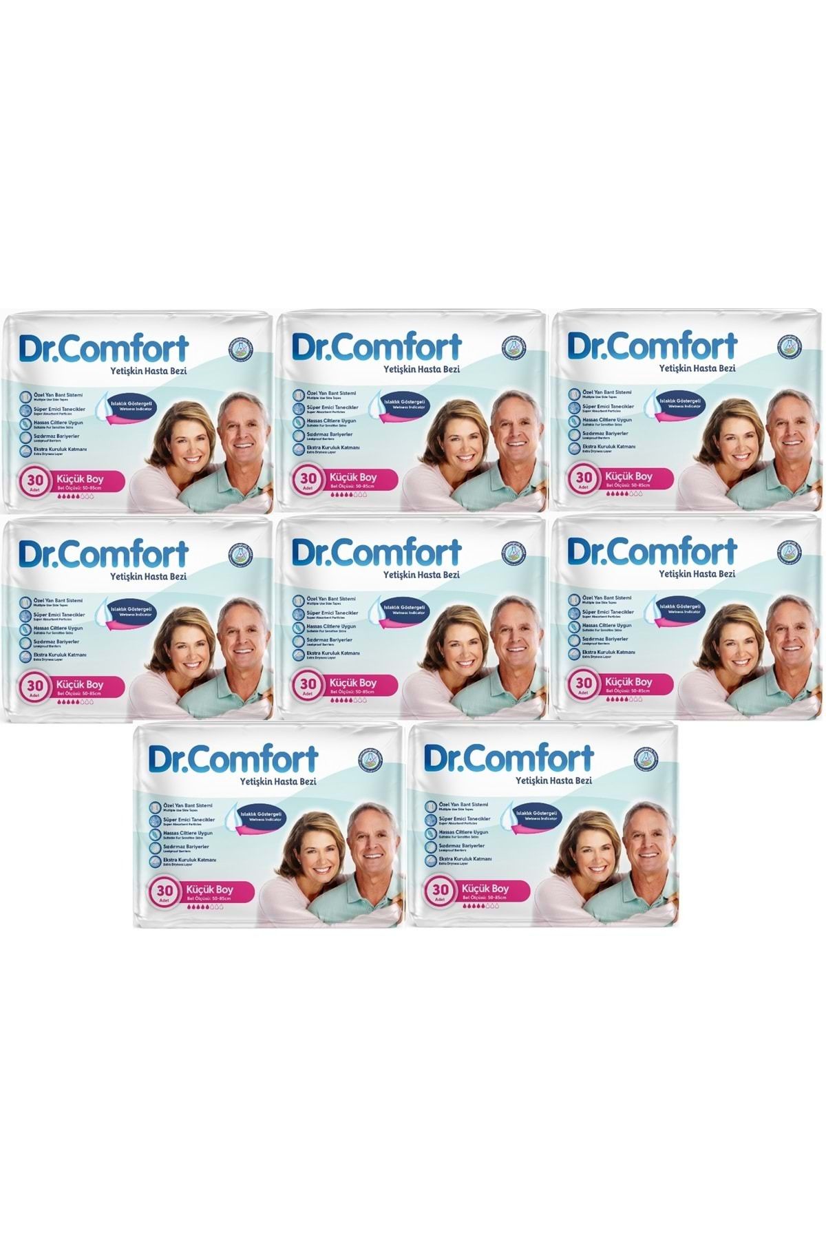 Dr.Comfort Yetişkin Hasta Bezi Bel Bantlı Tekstil Yüzeyli S - Küçük - Small 240 Adet (8PK*30)