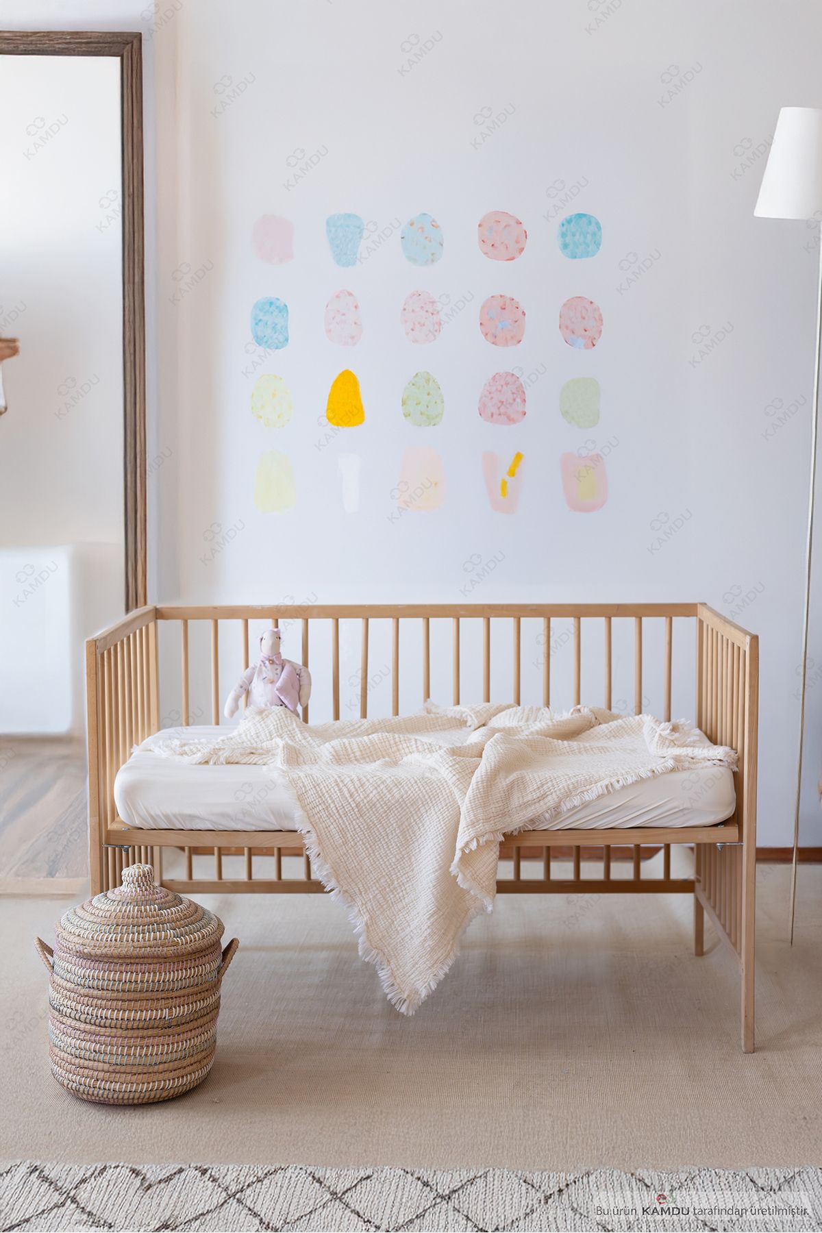 Jassya 100x100cm %100 Müslin Bebek Battaniyesi, Çok Amaçlı Müslin Örtü, Çok Katlı Pamuk Bebek Örtüsü