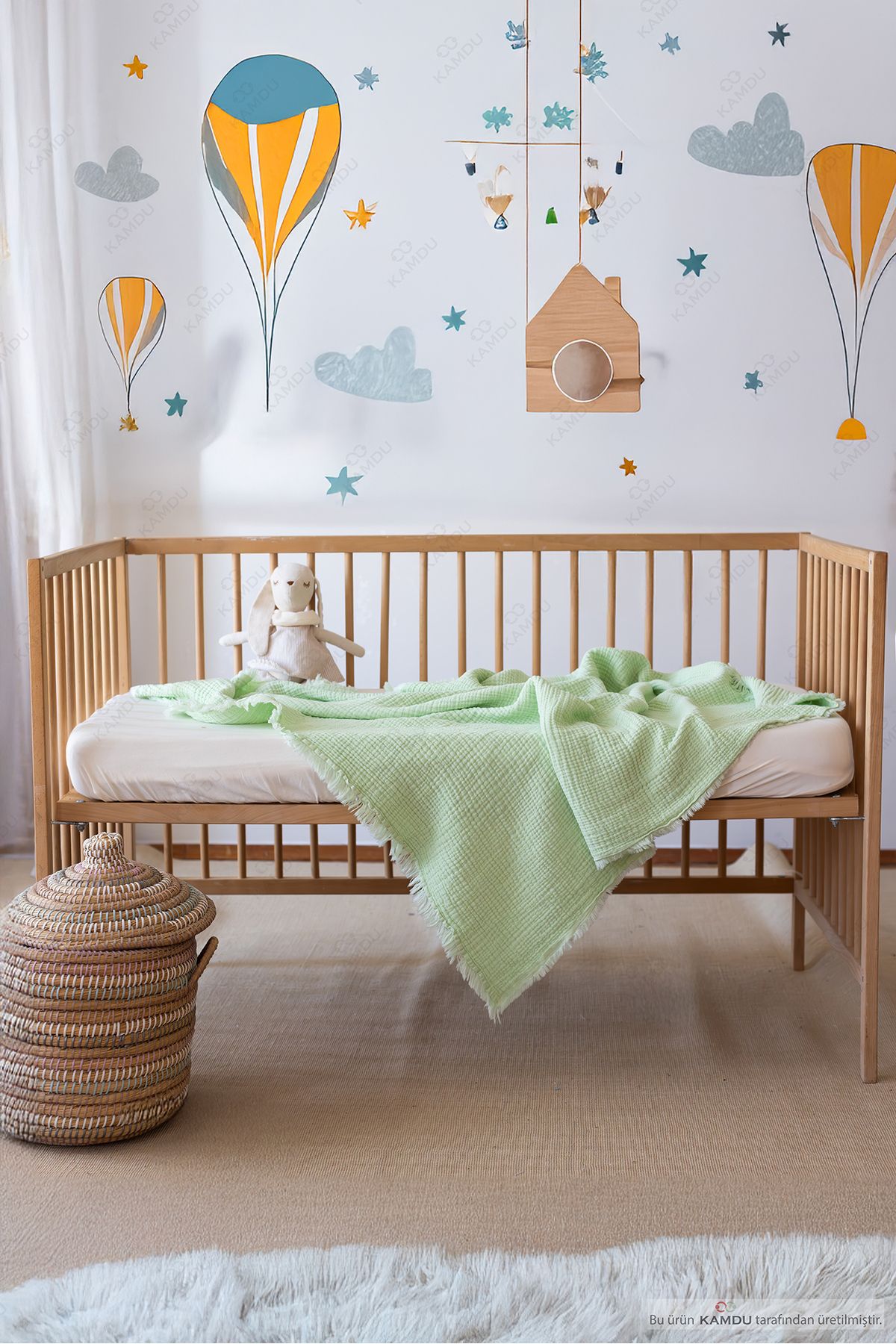 Jassya 100x100cm %100 Müslin Bebek Battaniyesi, Çok Amaçlı Müslin Örtü, Çok Katlı Pamuk Bebek Örtüsü