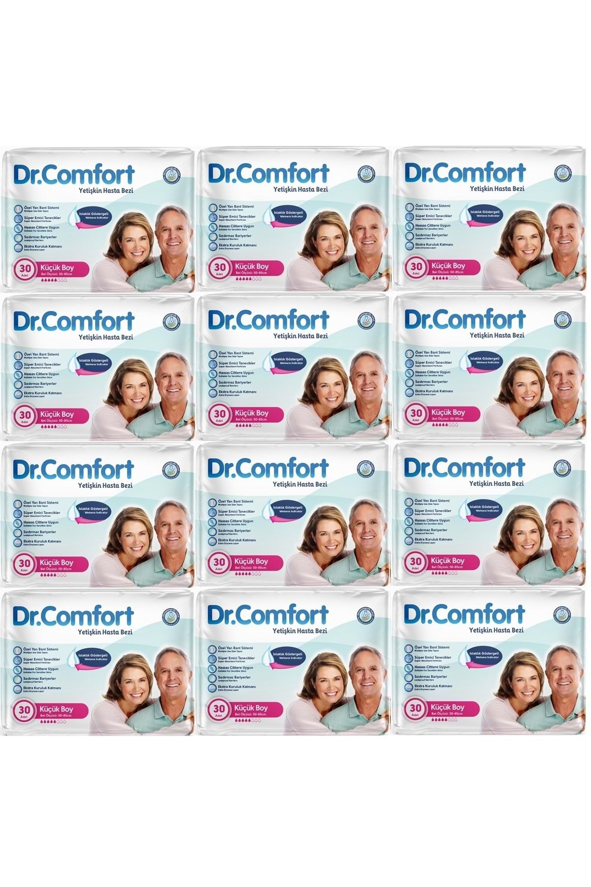 Dr.Comfort Yetişkin Hasta Bezi Bel Bantlı Tekstil Yüzeyli S - Küçük - Small 360 Adet (12PK*30)