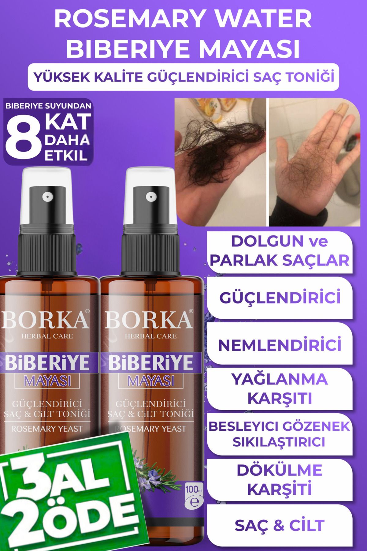 BORKA Biberiye Mayası Suyu Ve Yağı besleyici Dökülme karşıtı 2 Li Set Yüksek Kalite