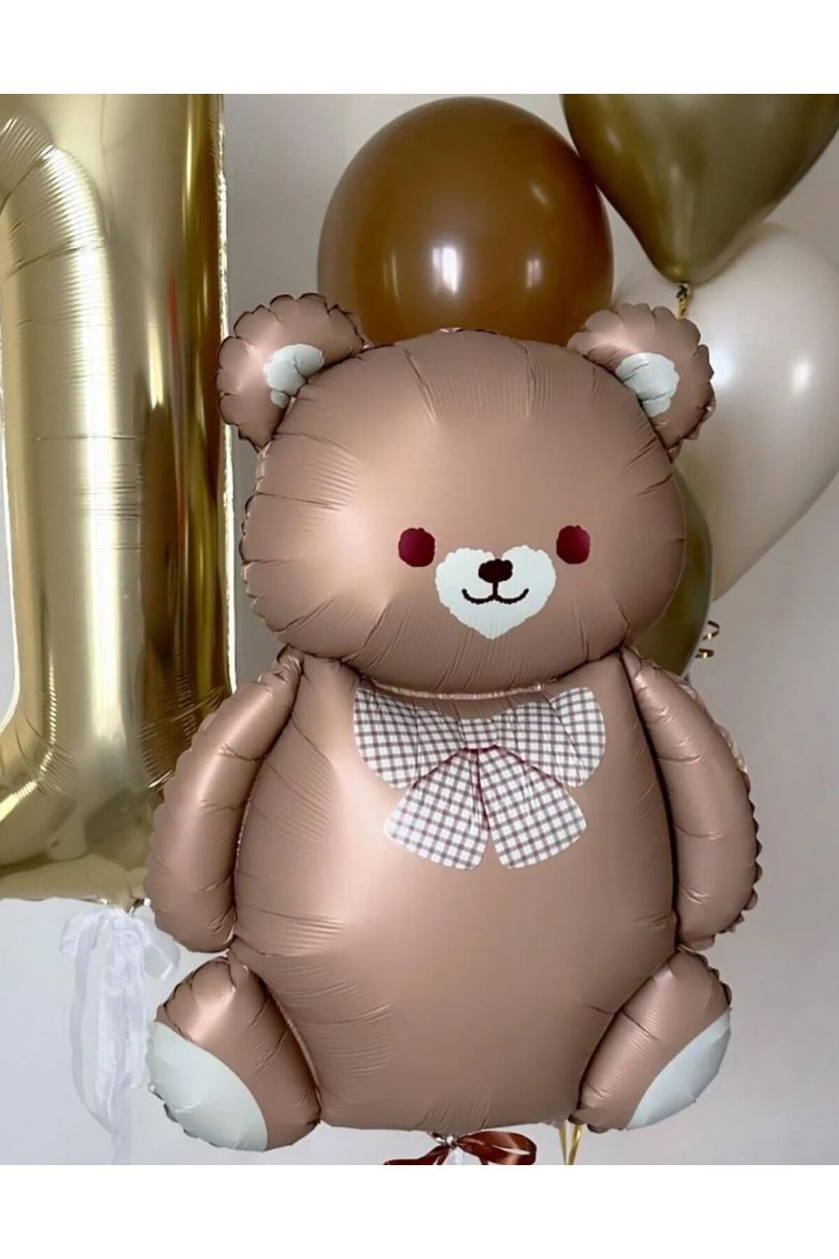 parti sürprizi-Retro Bear Foil Balloon Retro Teddy Bear Big Bear Balloon 89X72Cm 2