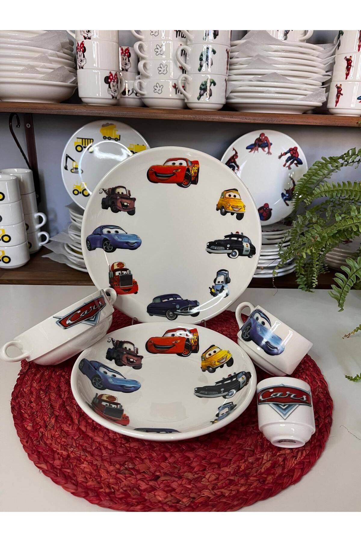 TEBAK COLLECTION TEBAK ŞİMŞEK MCQUEEN 5 PARÇA ÇOCUK YEMEK TAKIMI MAMA SETİ