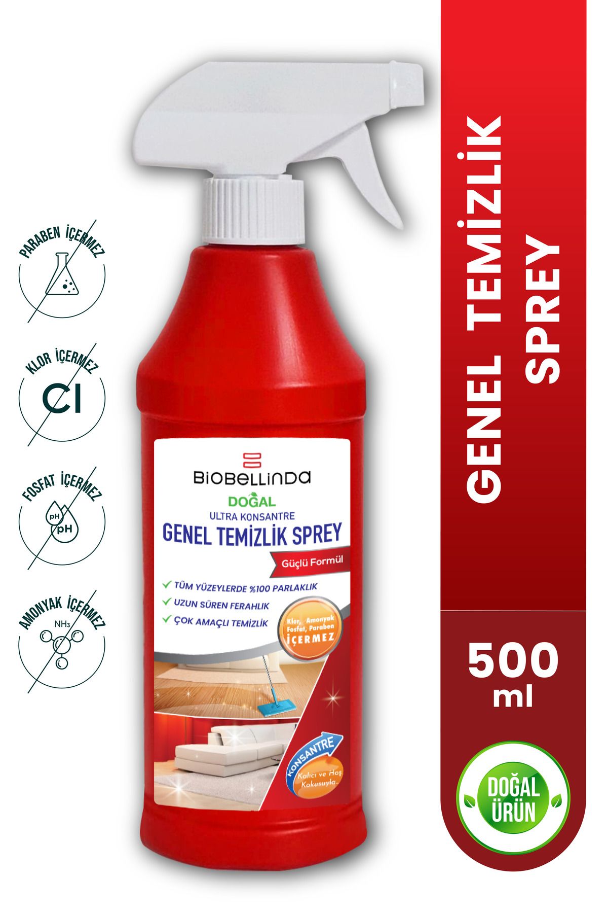 BioBellinda Genel Temizlik Sprey 500 Ml ( Yüzey Temizleyici)