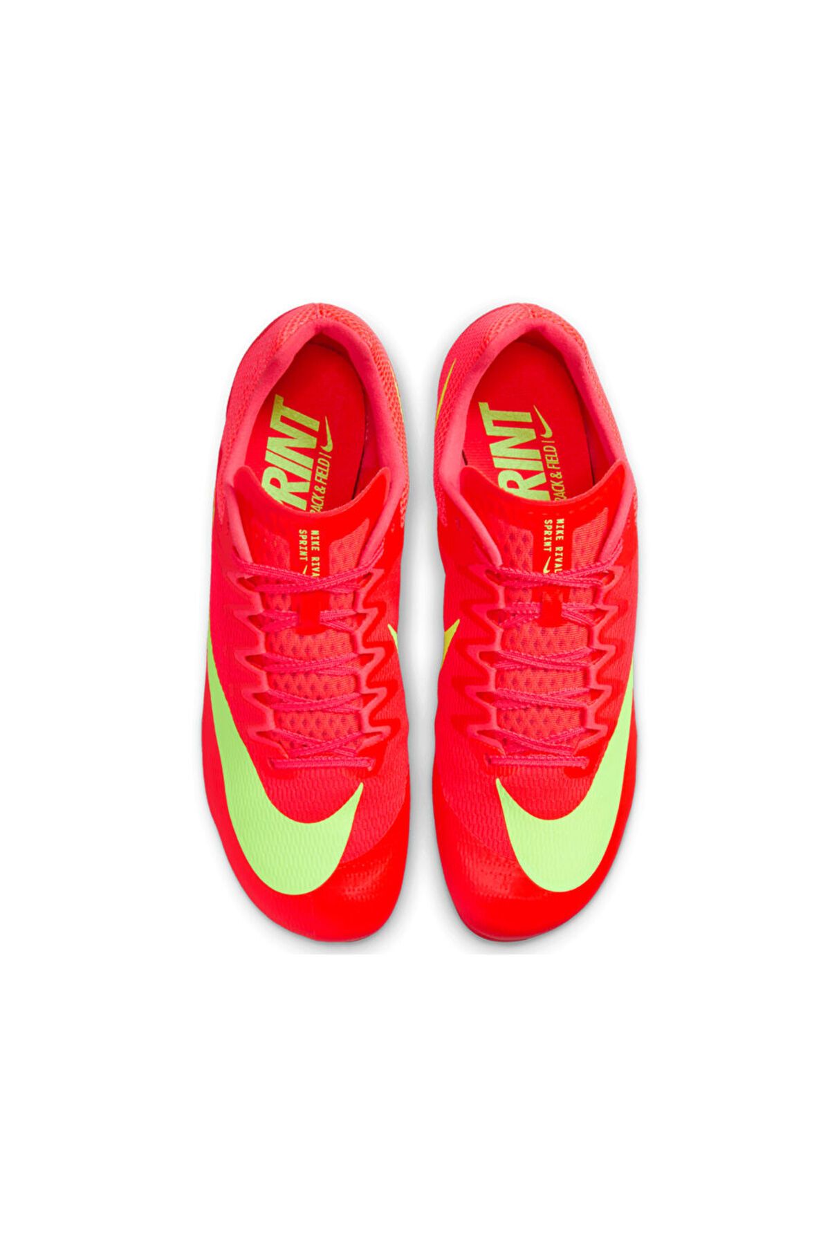 Nike-Zoom Rival Men's Track and Field Spiked Running Shoes Red 4
