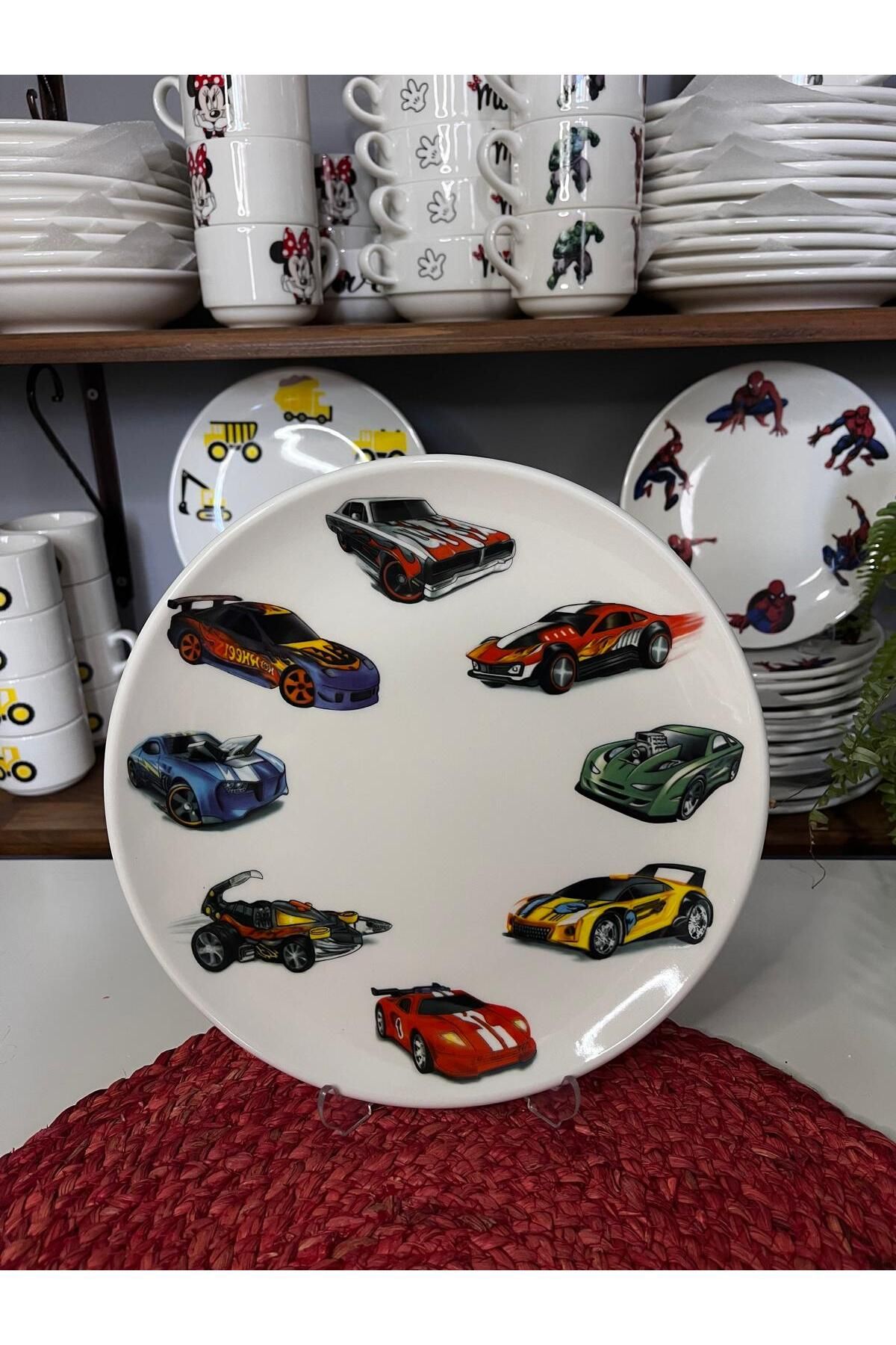 TEBAK COLLECTION-Plate Hotwheels Model 7 Pieces Children's Dish Set Food Set 4