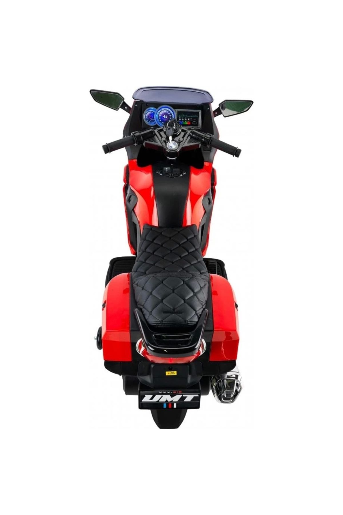 BabyHope Öykü Bebek Dünyası Motosiklet Akülü Motor 12 Volt Kırmızı 438a Xmx-316 Ledli