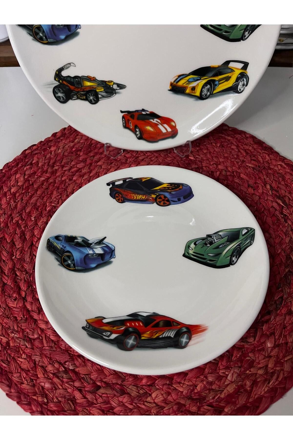 TEBAK COLLECTION-Plate Hotwheels Model 7 Pieces Children's Dish Set Food Set 5