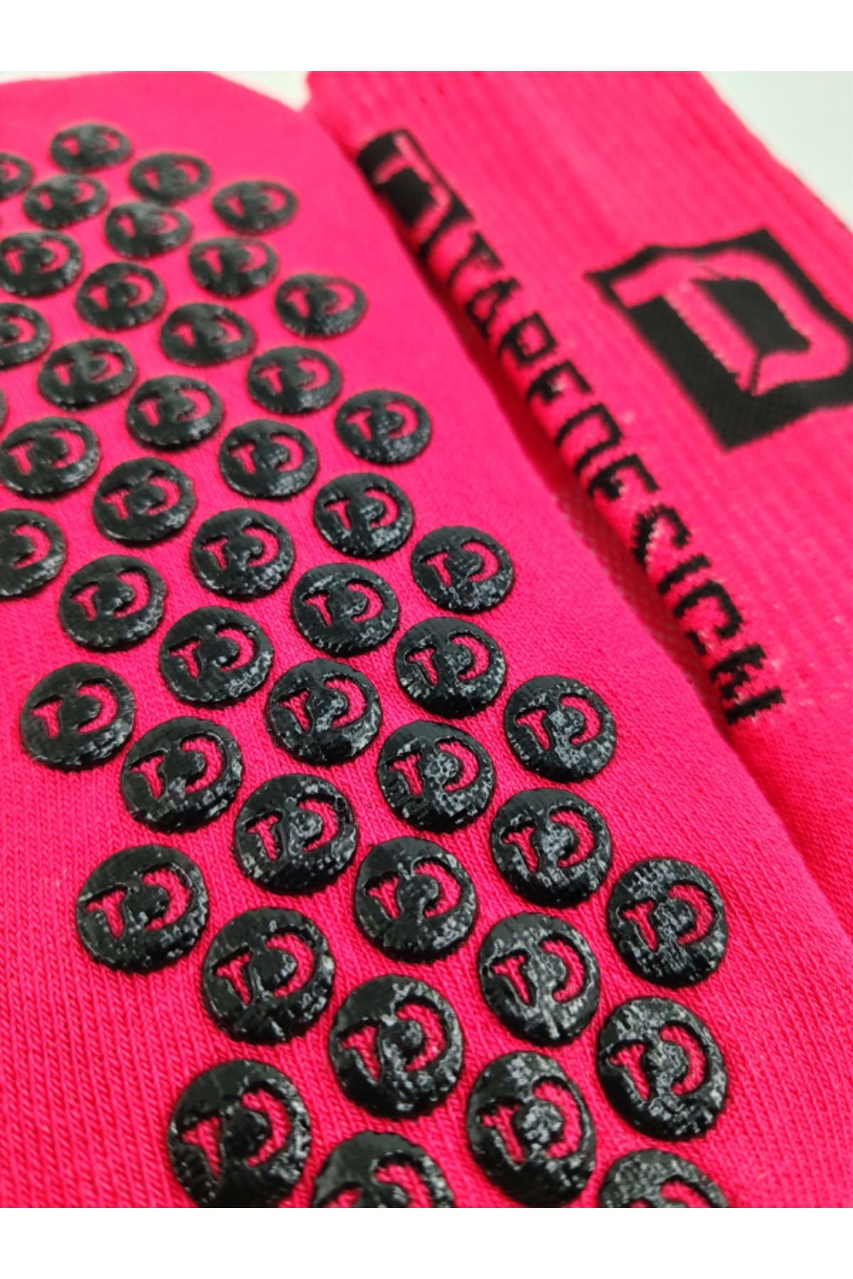 Shuttle Park Unisex Deep Pink Anti Slip Socks Kaymaz Silikon Havlu Taban Maç Pro Sporcu Çorabı