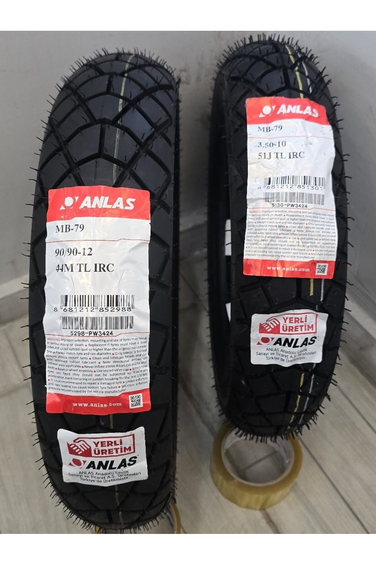 CTR Irc Takım 90/90-12 Ve 3.50-10 Mb-79 Scooter Motorsiklet Lastiği Ön Arka Set yerli üretim