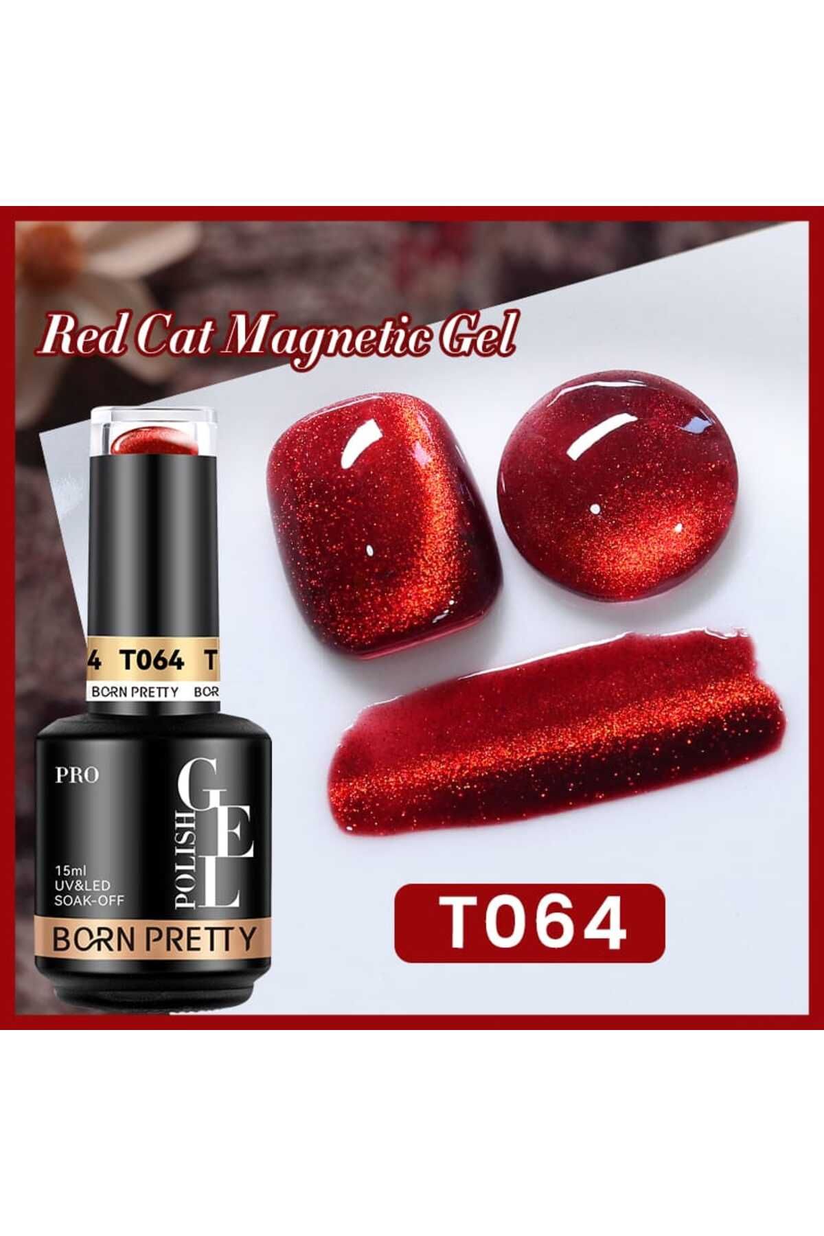 Born Pretty PRO 15ml Red Cat Magnetic Gel Polish