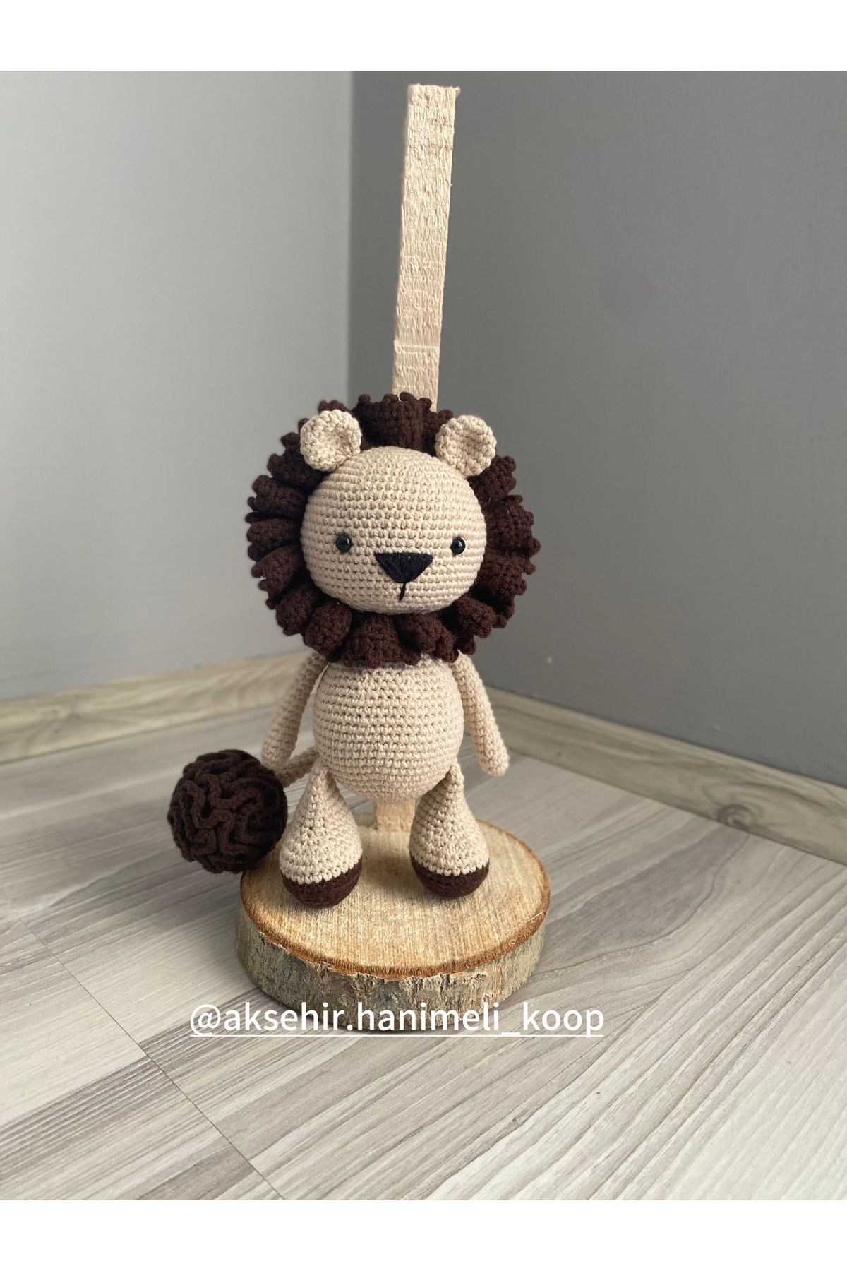 NATURAL BY HANDS Amigurumi Top Kuyruklu Aslan Oyun Arkadaşı & Uyku Arkadaşı