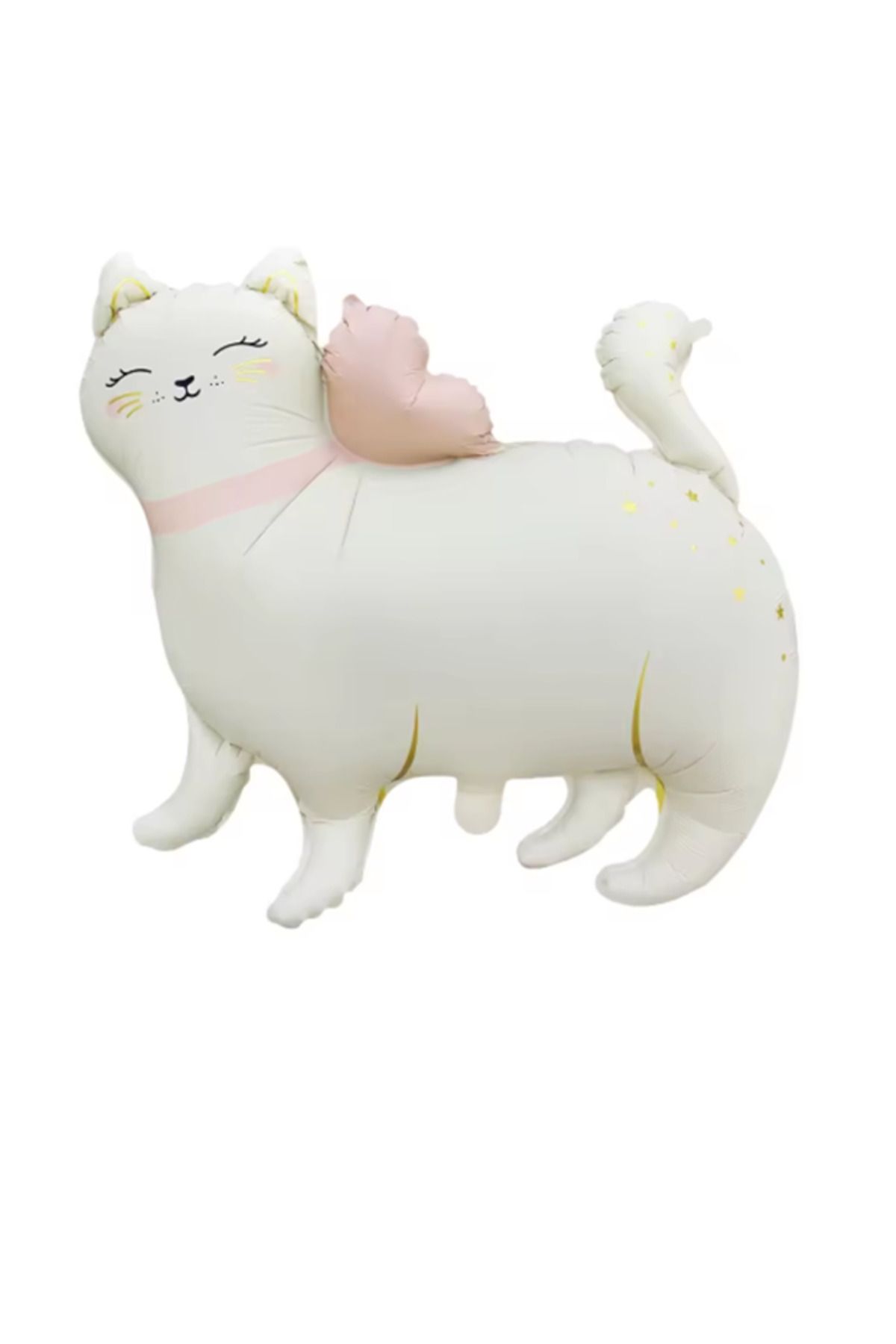 DOĞA PARTİ EVİ Retro Krem Renk Sevimli Kedi Folyo Balon 51x54 cm