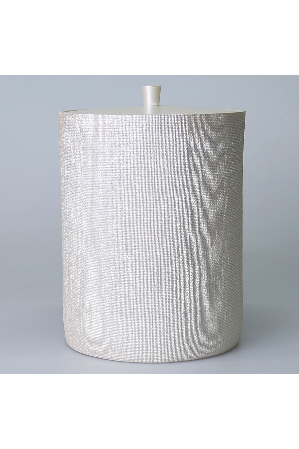 Selim-Linen Trash Can with Pearl Detail 1