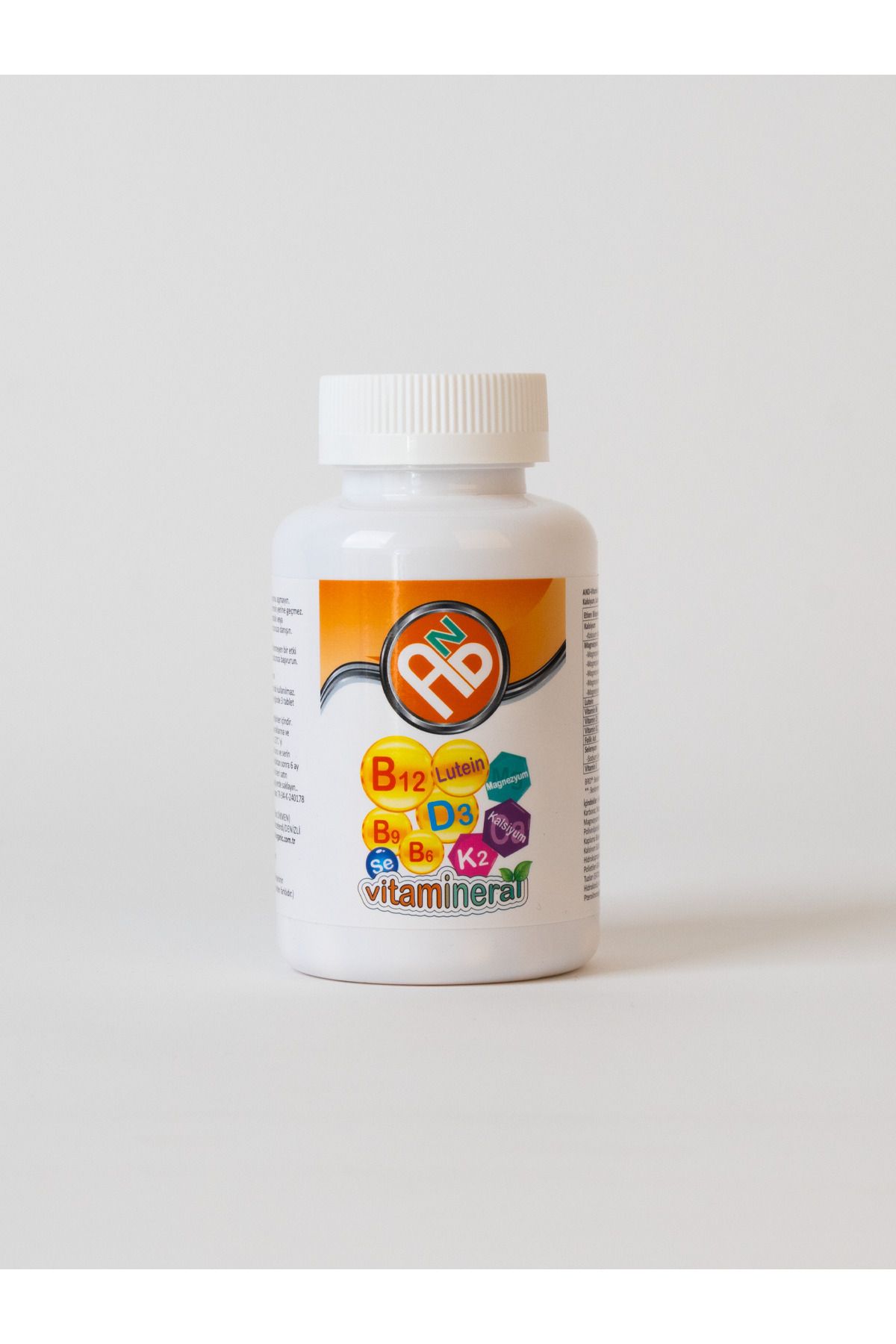 AND--Vitamin D3 K2 B12 B9 B6 Food Supplement Containing Magnesium Complex, Calcium, Lutein and Selenium 6