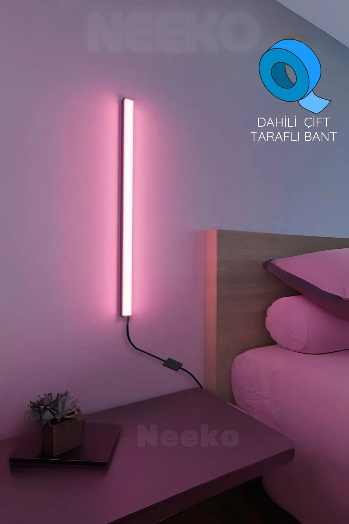 neeko-Mini Stick Remote Controlled RGB LED 16 Color Sconce 54 Cm 3