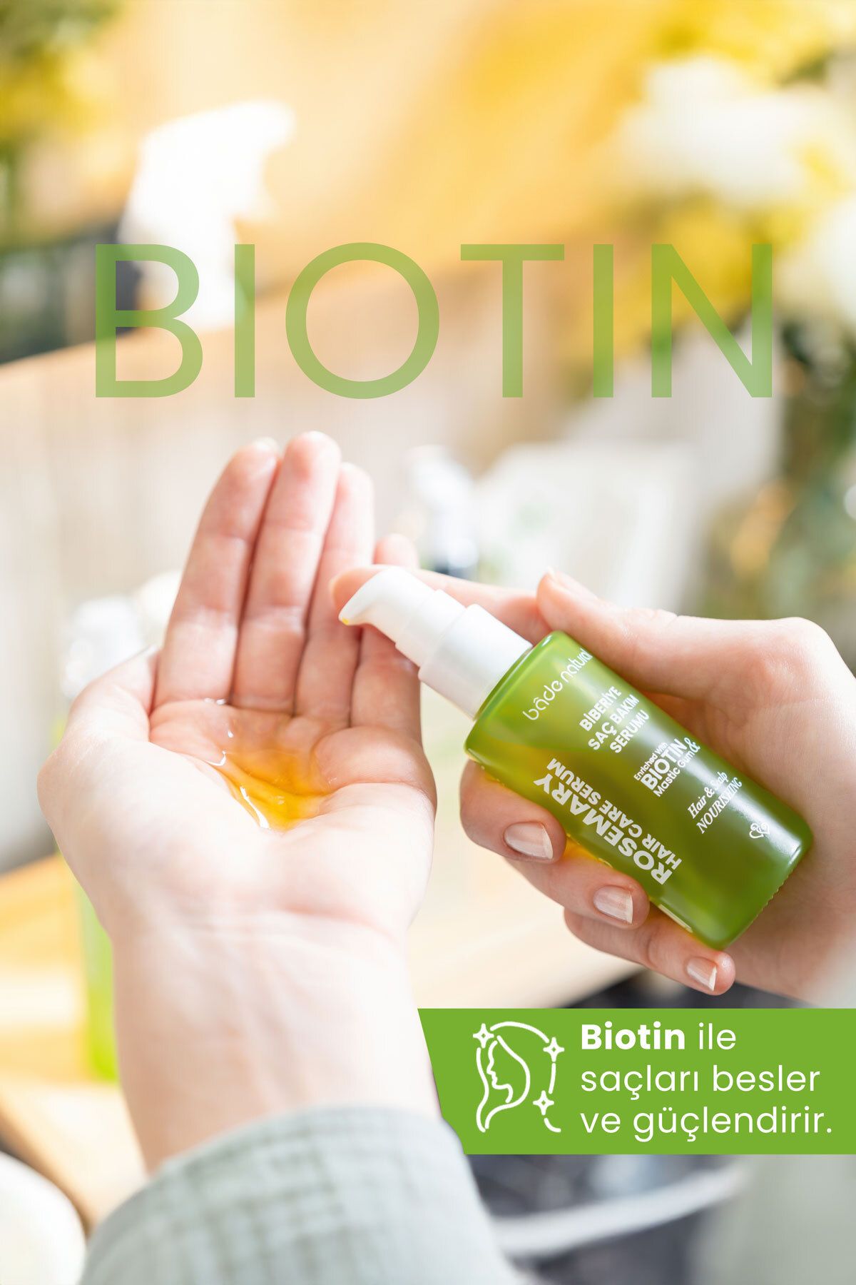سرم و روغن مو مردانه زنانه رزماری بیوتین پیچیده مراقبت از برای موهای جادوگر 50 میل Bade Natural