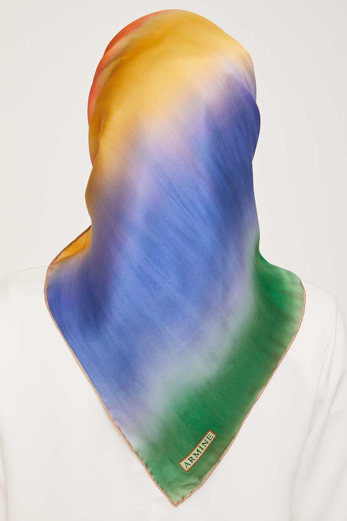 Armine-Eșarfă de mătase Indigo Gradient Transition Tivil 9051-11 4