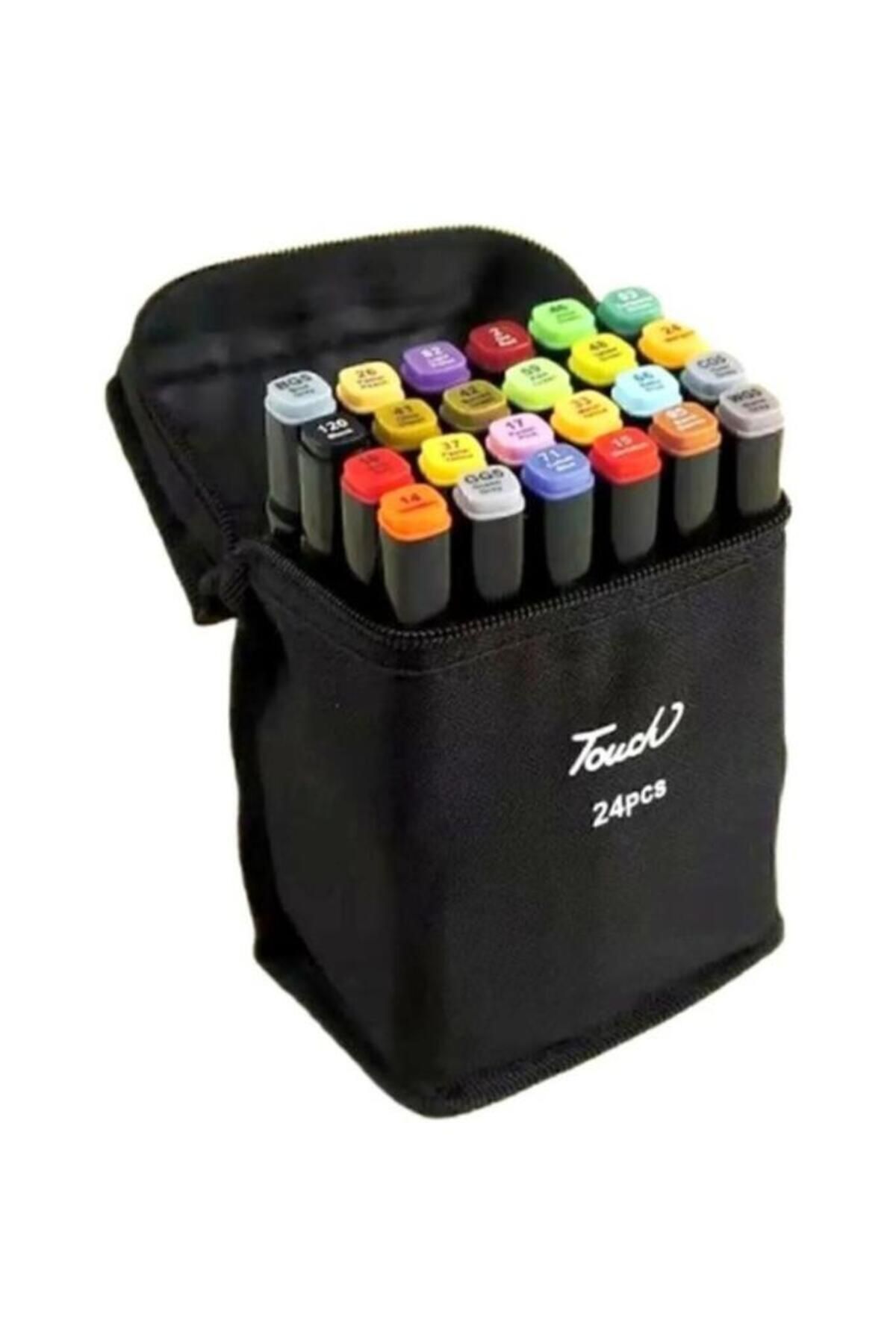 Genel Markalar TOUCH MARKER CY-818 ÇİFT TARAFLI 24 LÜ BEZ ÇANTA