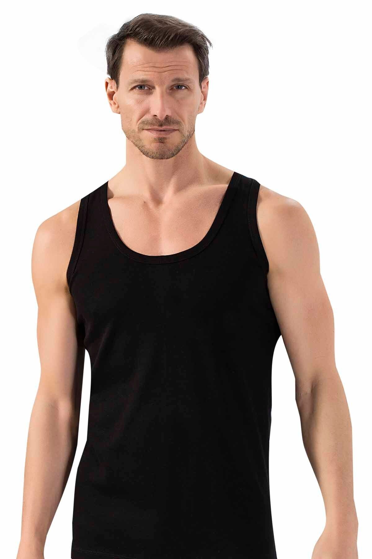 ÖZKAN underwear-Men's Cotton Rib Tank - Flexible and Soft Thick Strap 1